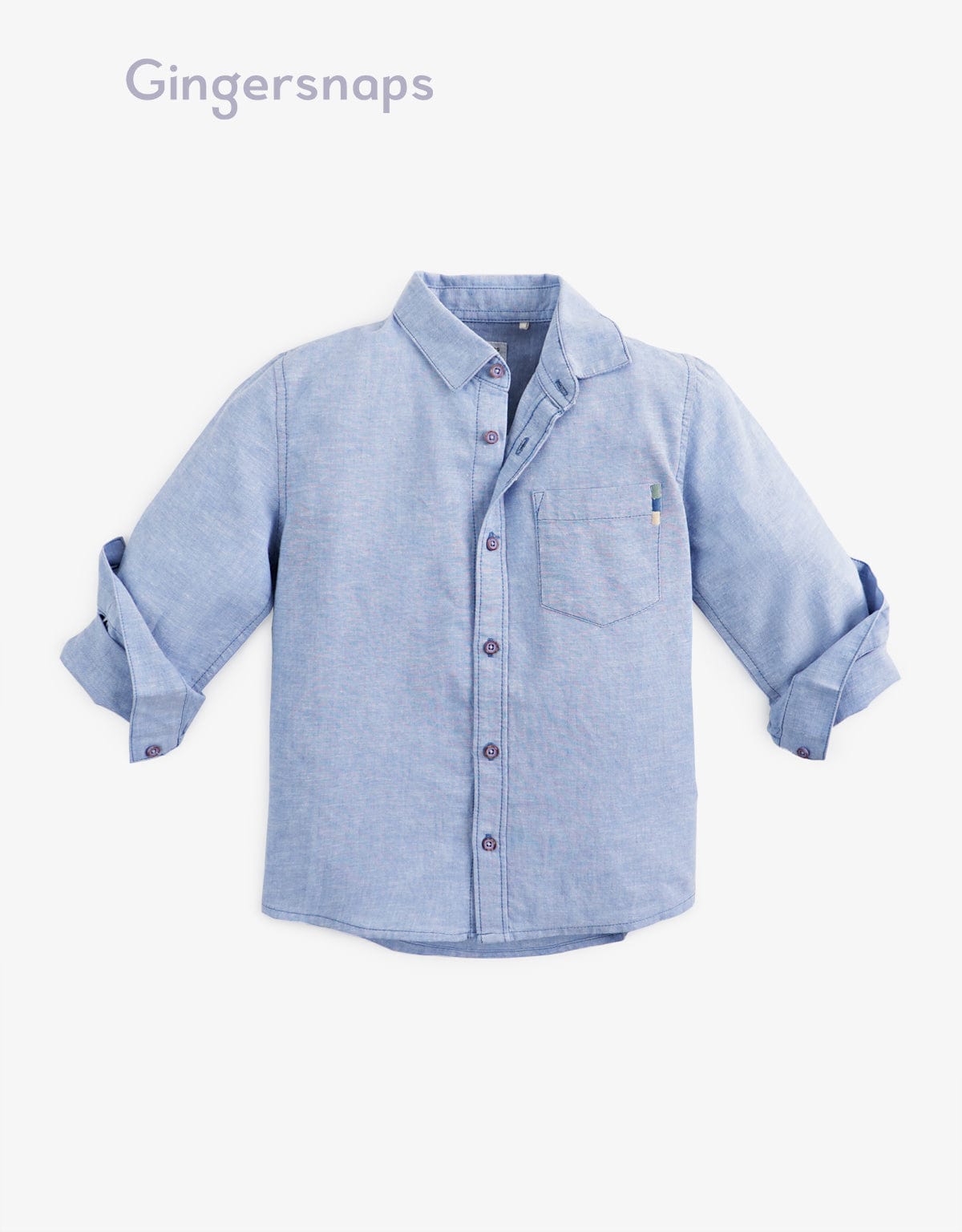 جينجرسنابس قميص بولو أولادي بياقة أزرق