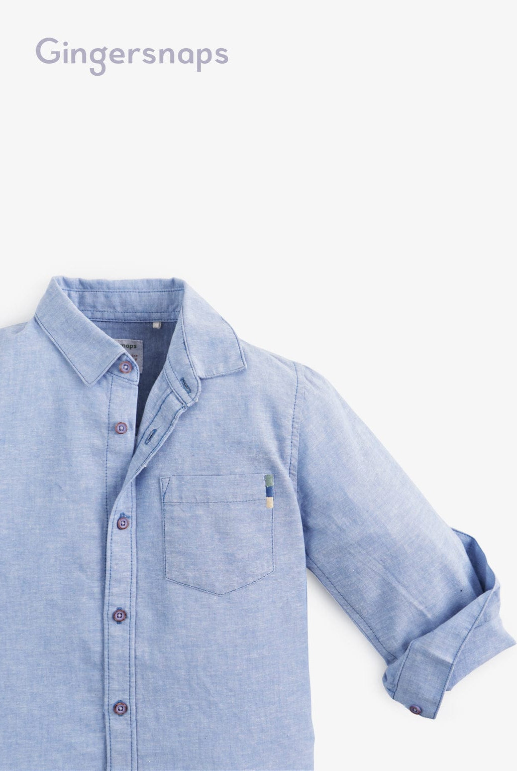 جينجرسنابس قميص بولو أولادي بياقة أزرق