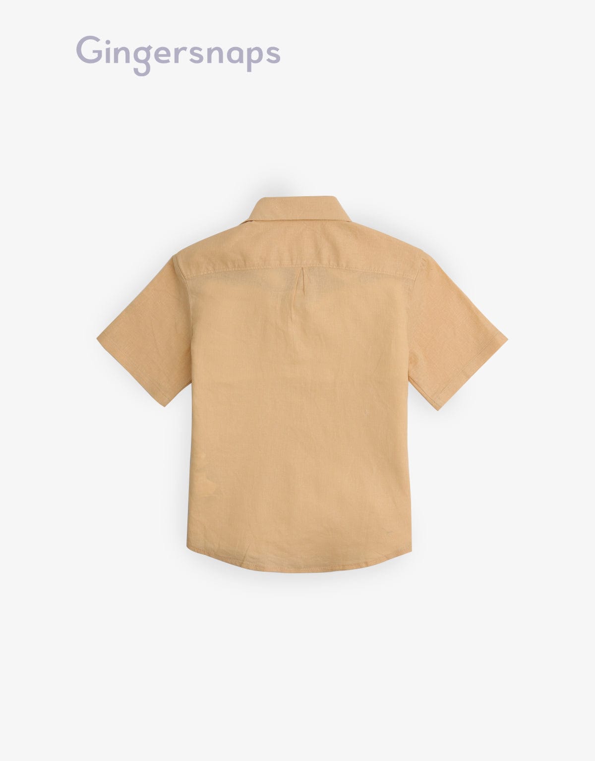 جينجرسنابس قميص سادة بجيوب أمامية نص كم أولادي أصفر