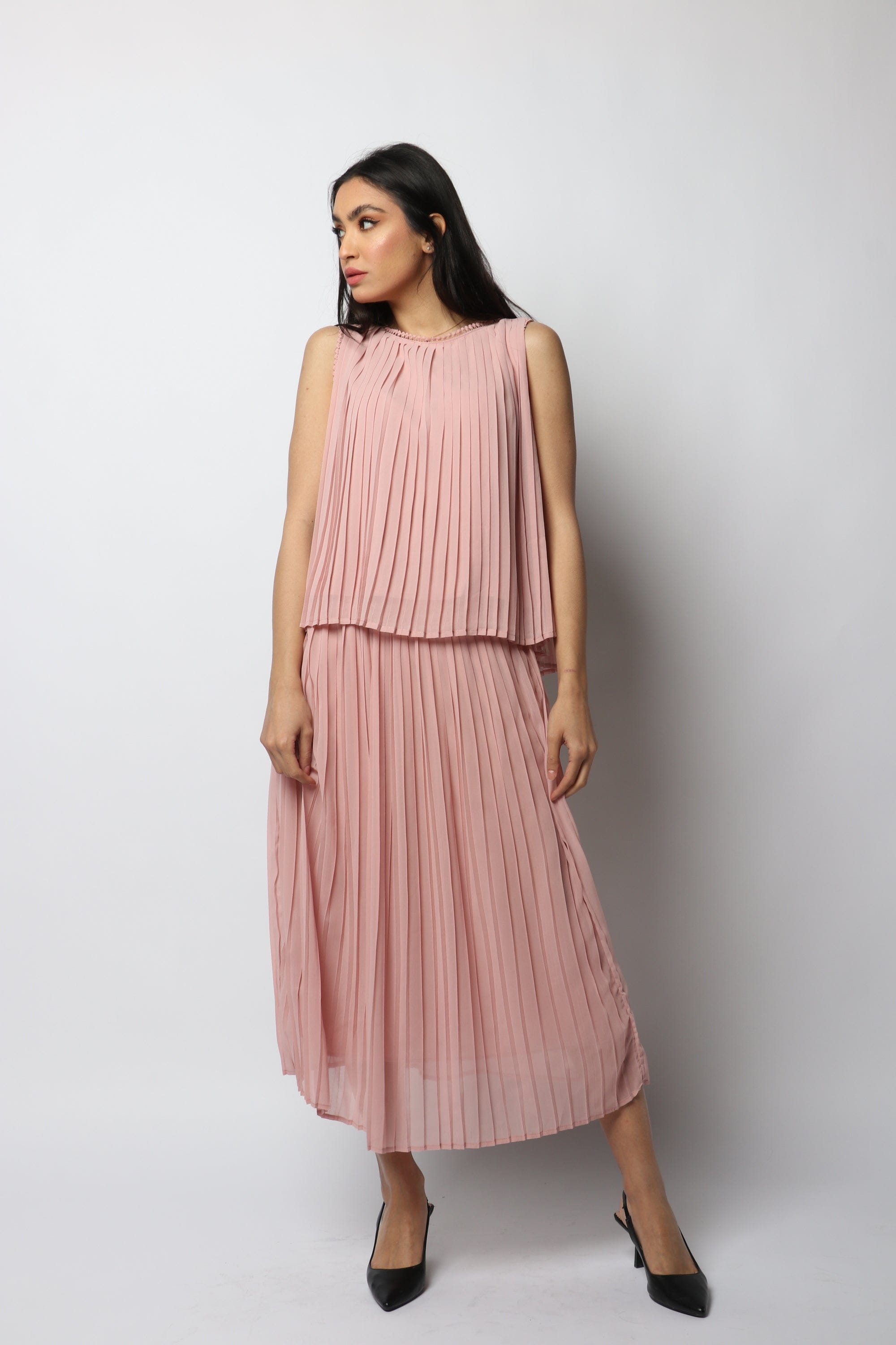 نتشي بلوزة بليسيه كت رقبة دائرية نسائي