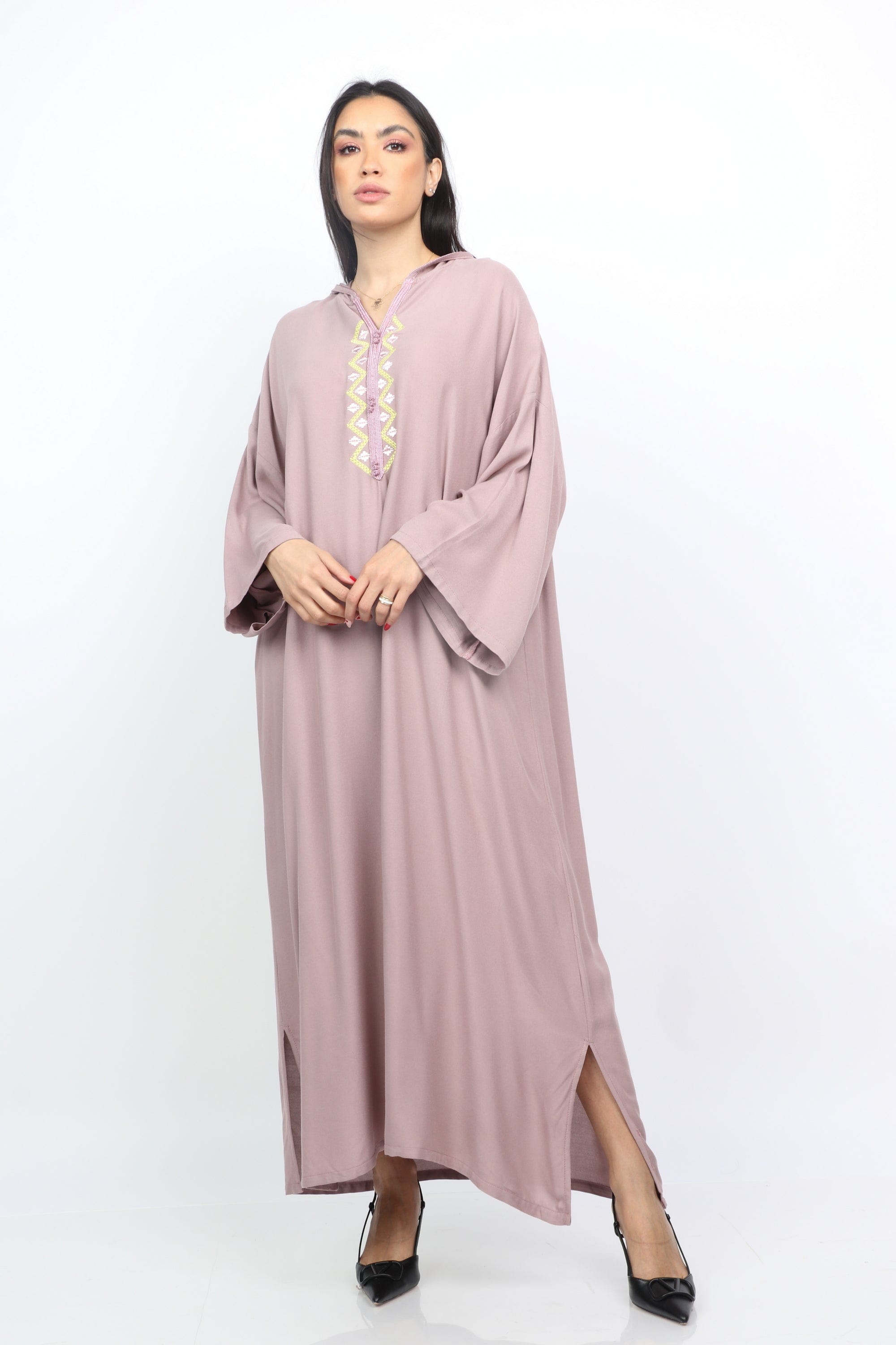 ديامانتين عباية سادة واسعة أكمام طويلة واسعة