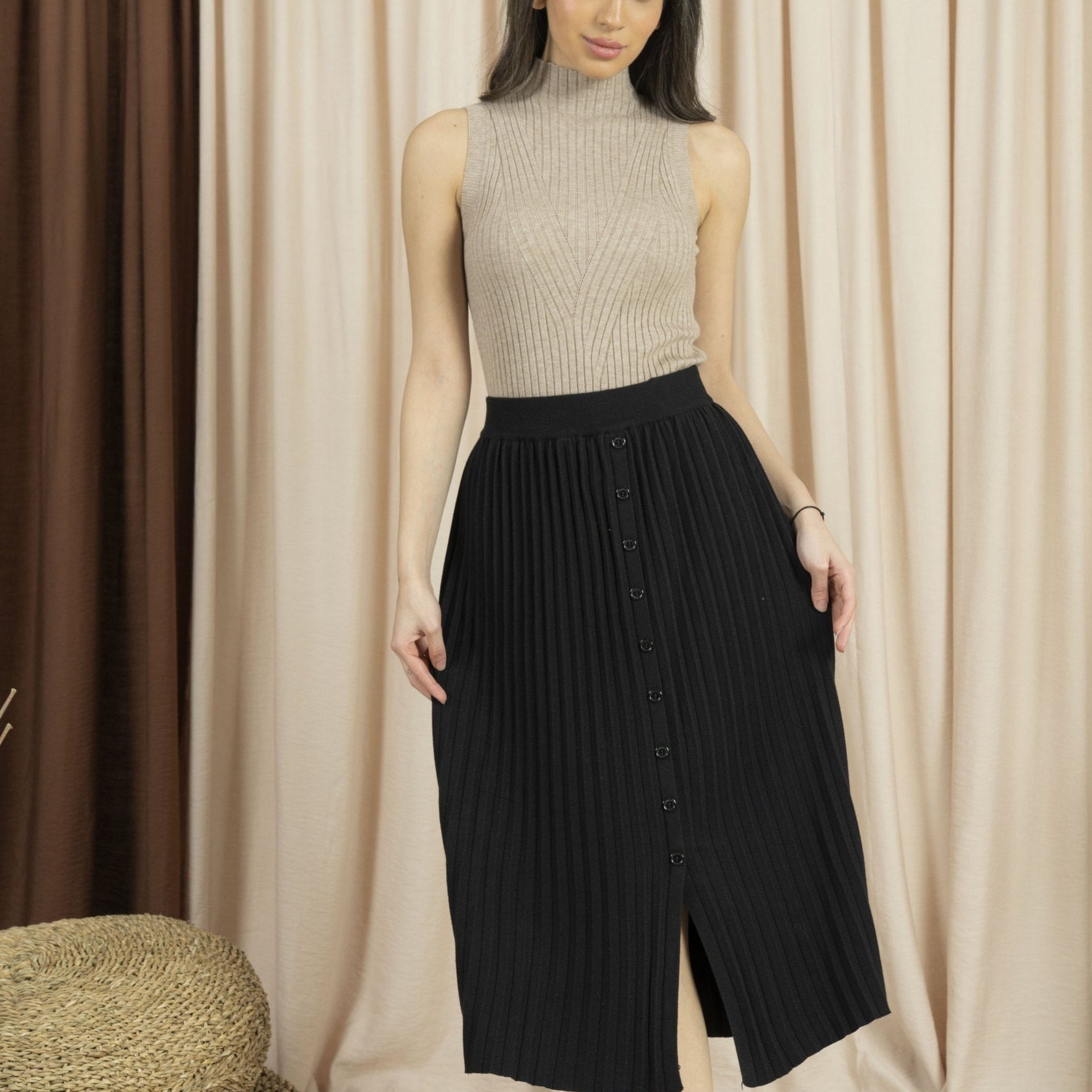 نتشي تنورة ميدي نسائية بليسيه