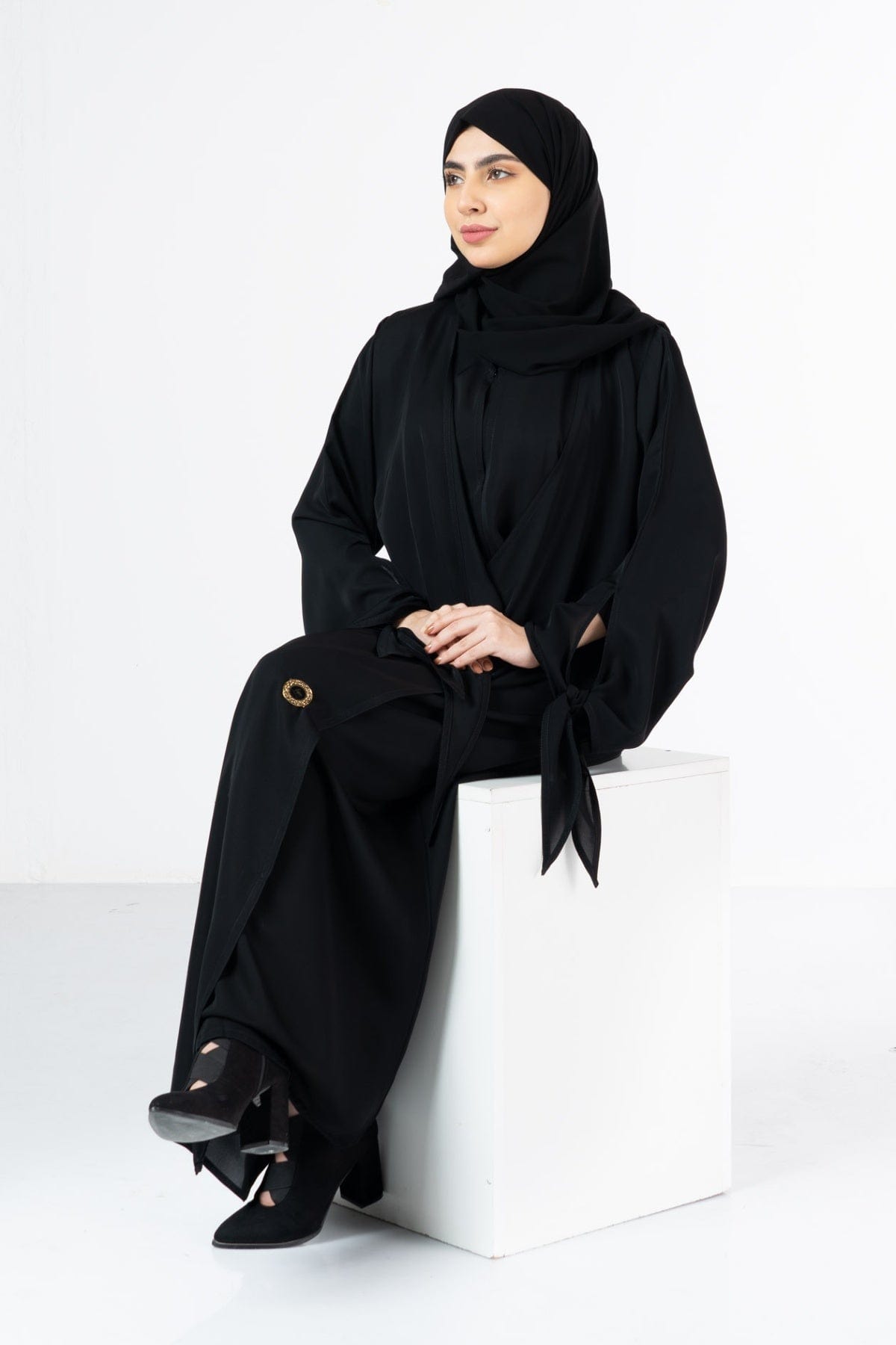 جوهرة عبايه سعودية كلاسيك بلاك بيري أسود