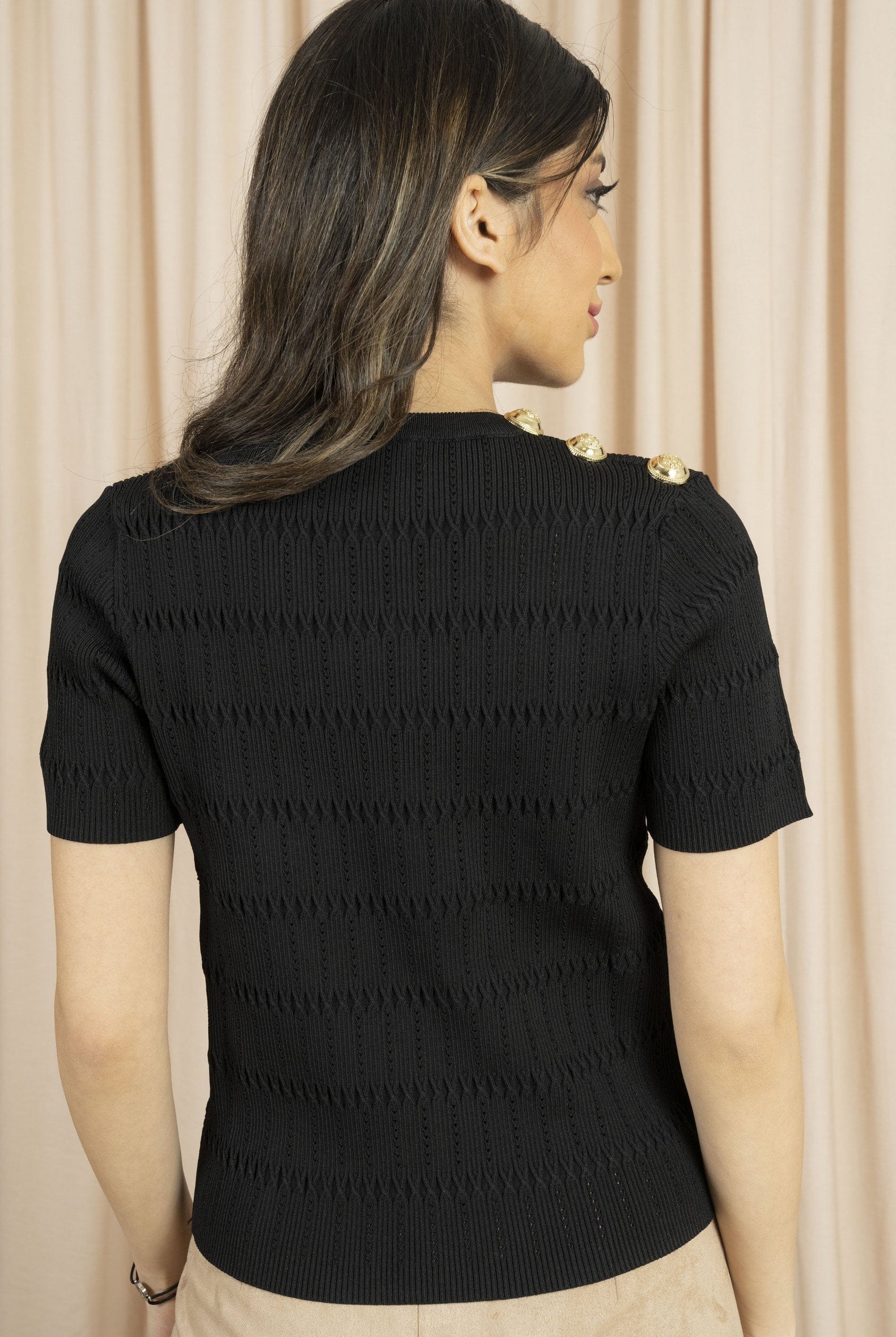 ميكا بلوزة قطن نص كم نسائية