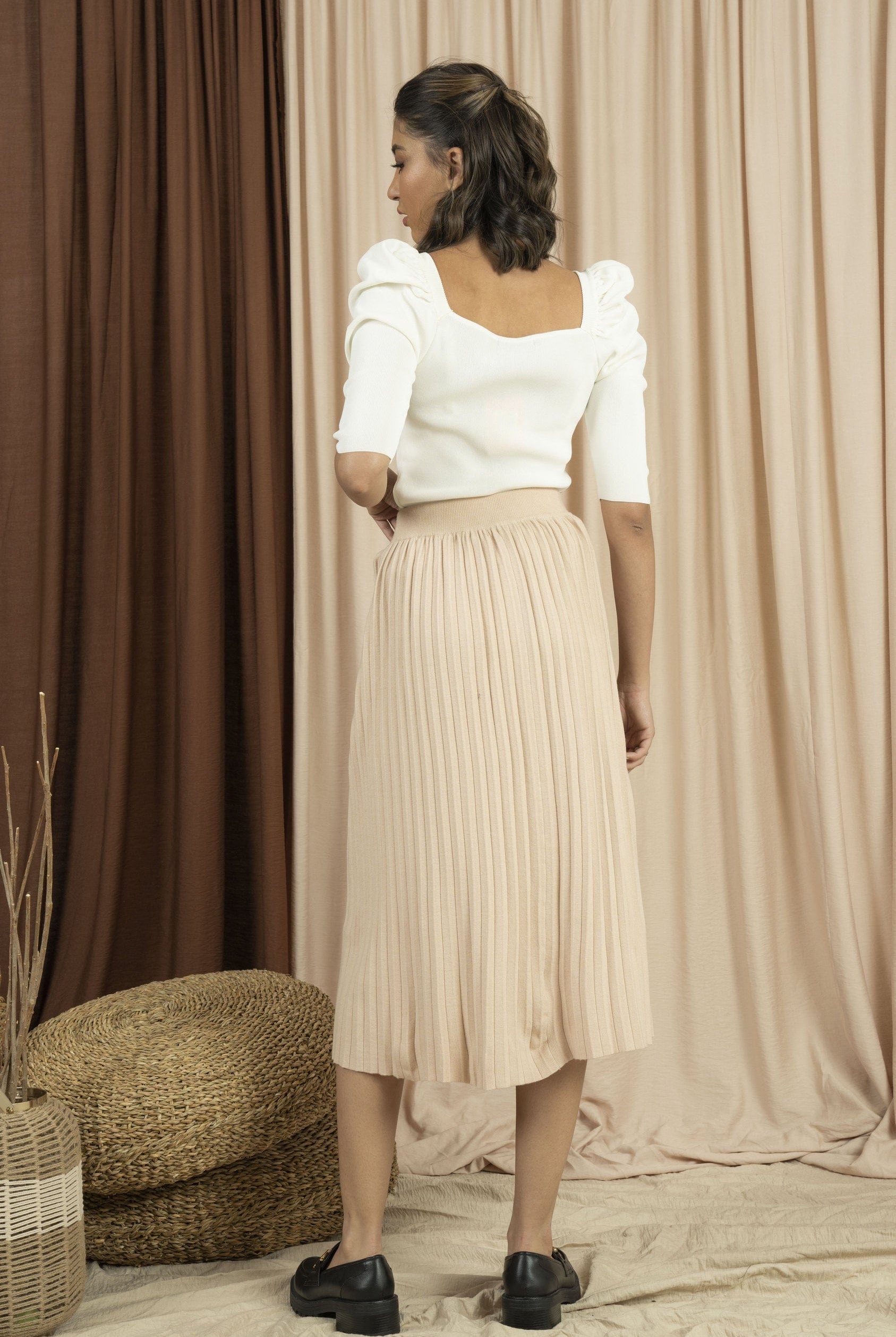 نتشي تنورة ميدي نسائية بليسيه