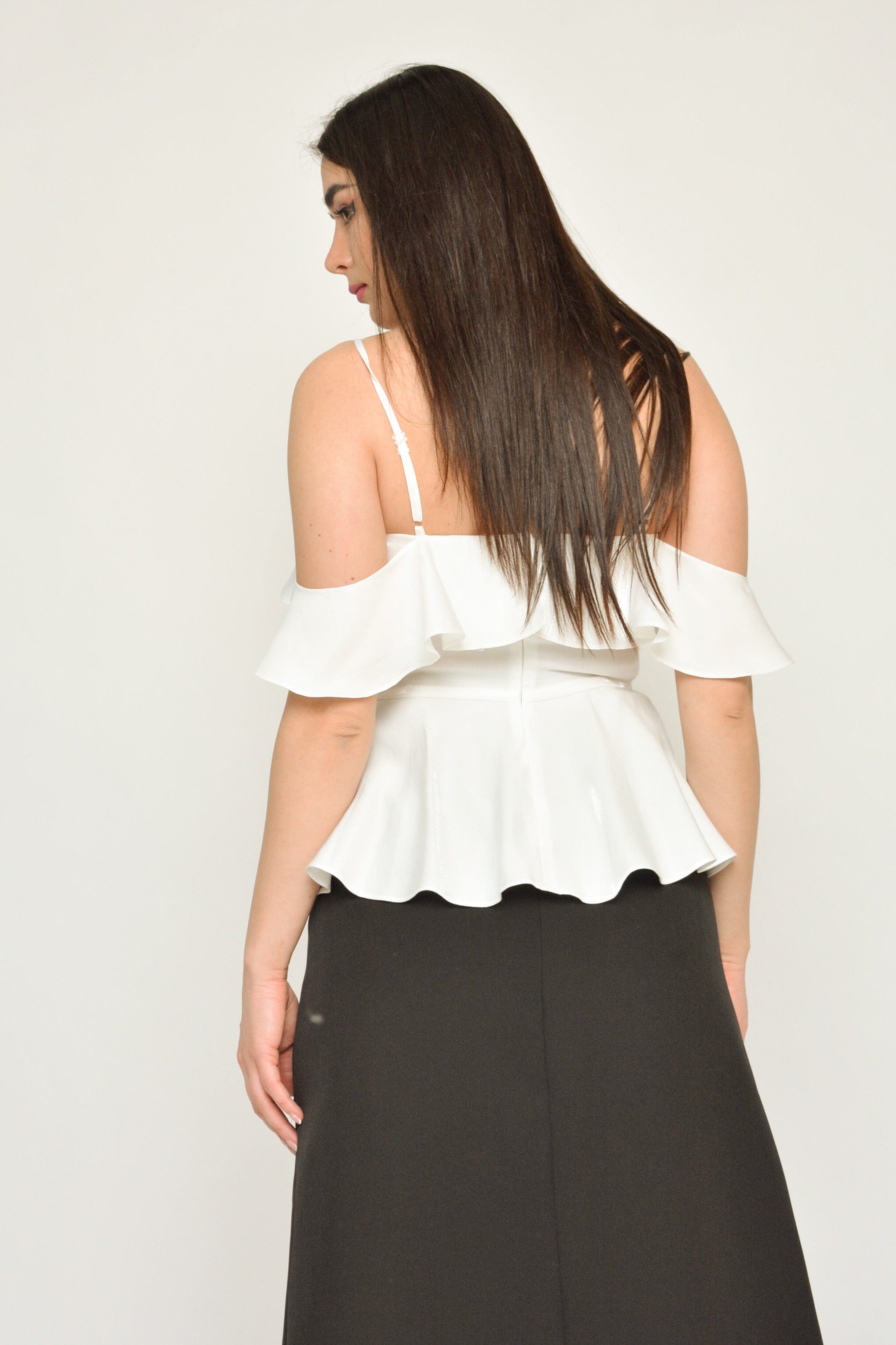 نتشي بلوزة سهرة حمالات بأكتاف مكشوفة نسائي