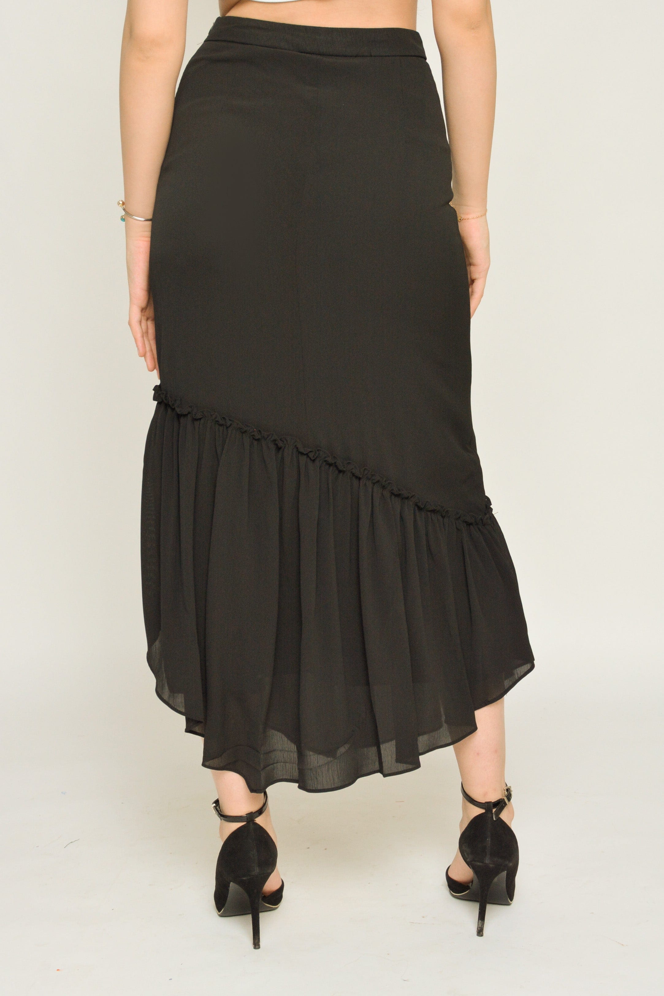 نتشي تنورة ميدي سهرة جاكار مكشكشة من الجانبين