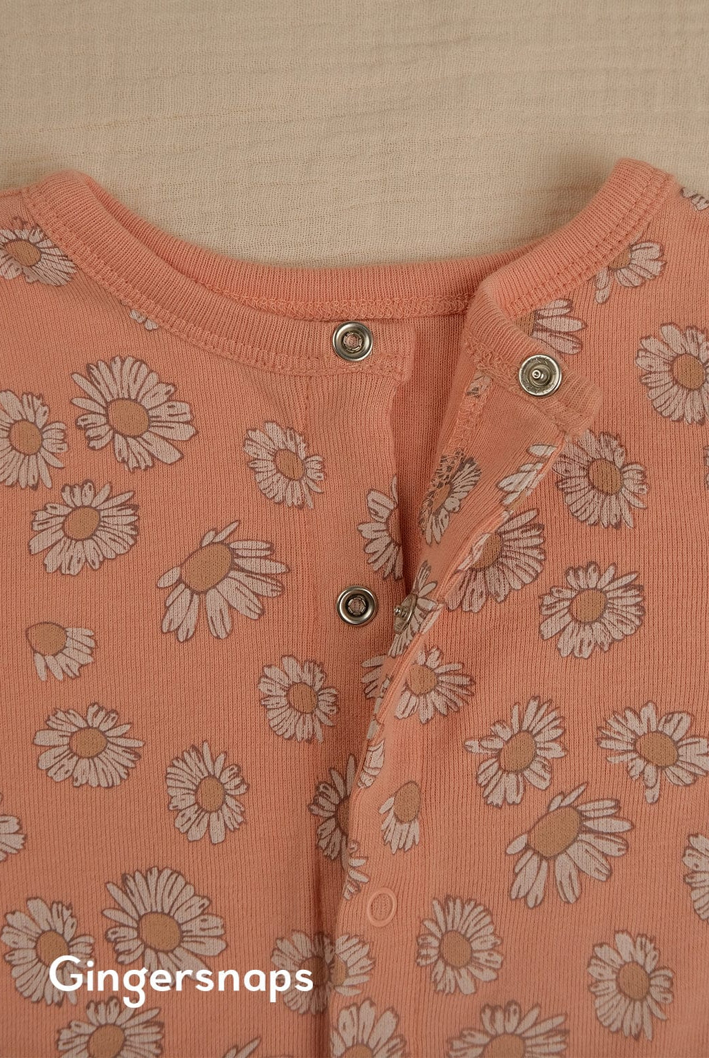 جينجرسنابس جمبسوت بناتي رضع منقوش طويل كم طويل مع قبعة ومريول أحمر بنفسجي