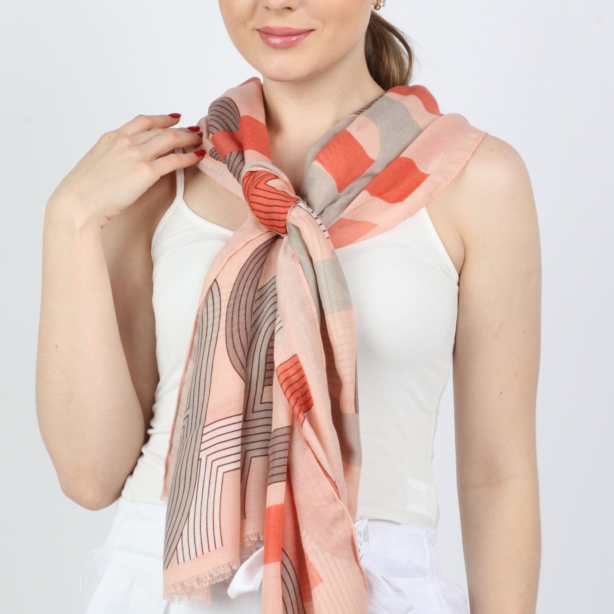 نتشي سكارف منقوش ملون نسائي