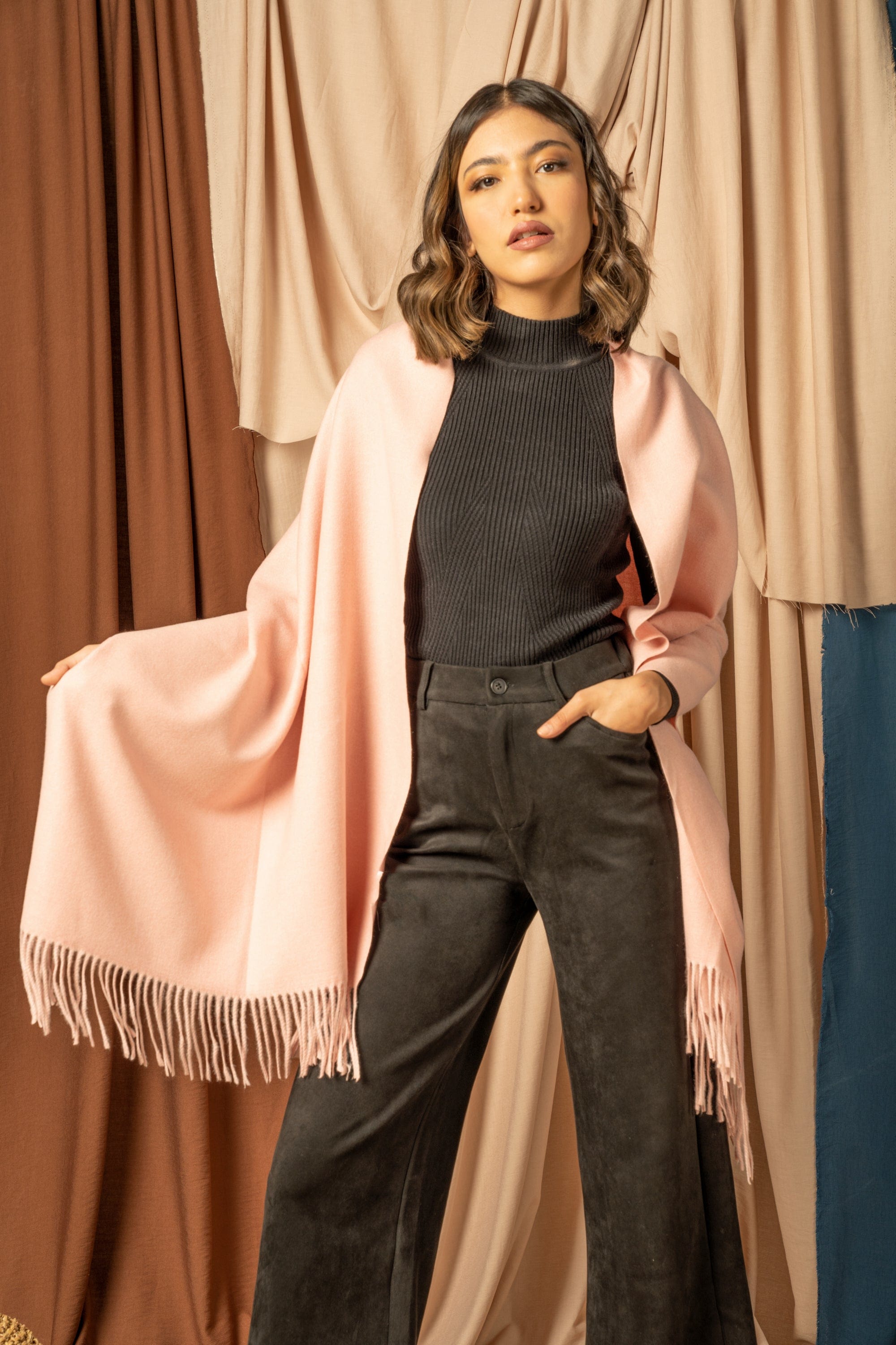 نتشي شال شتوي نسائي طويل