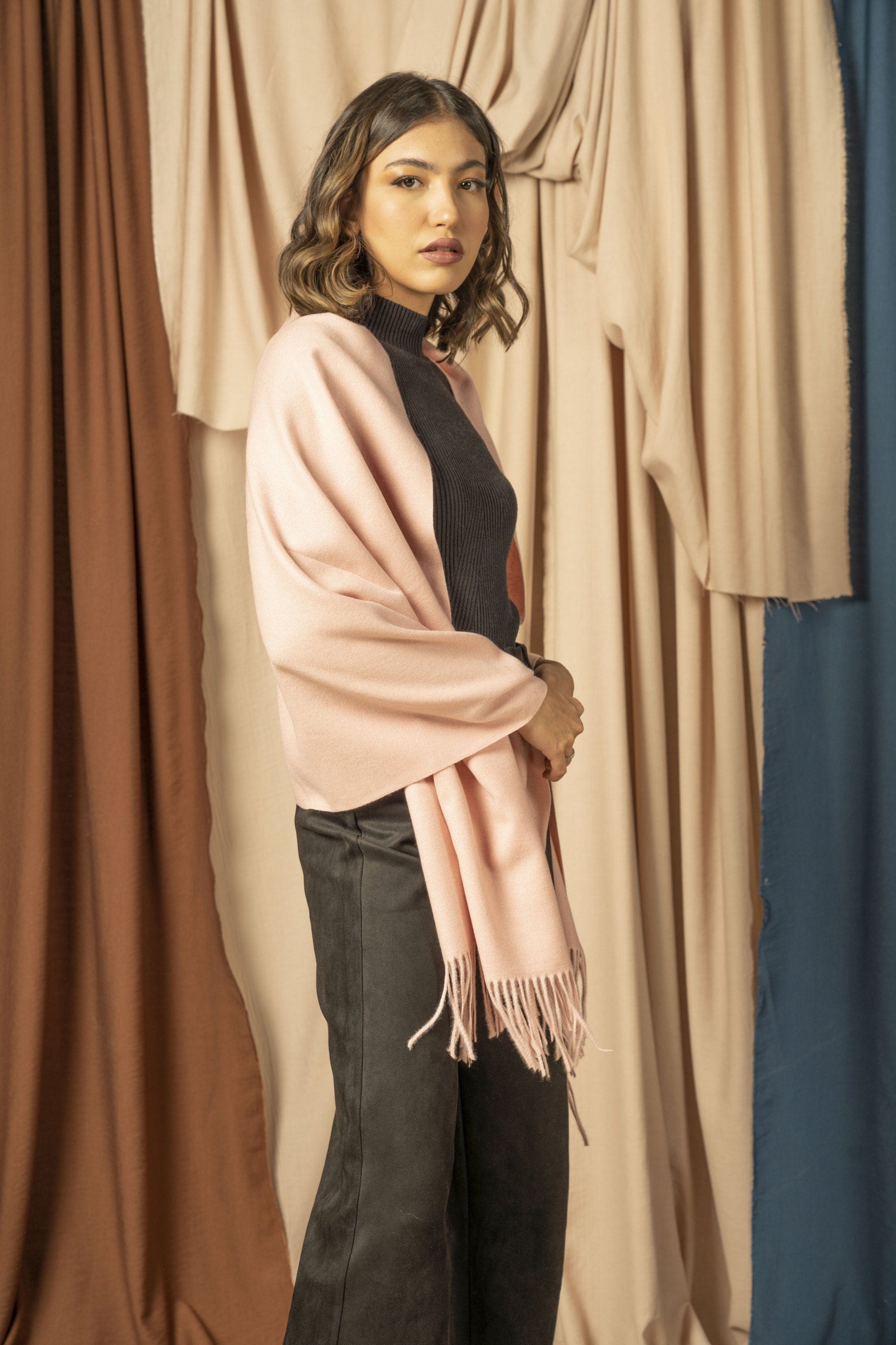 نتشي شال شتوي نسائي طويل