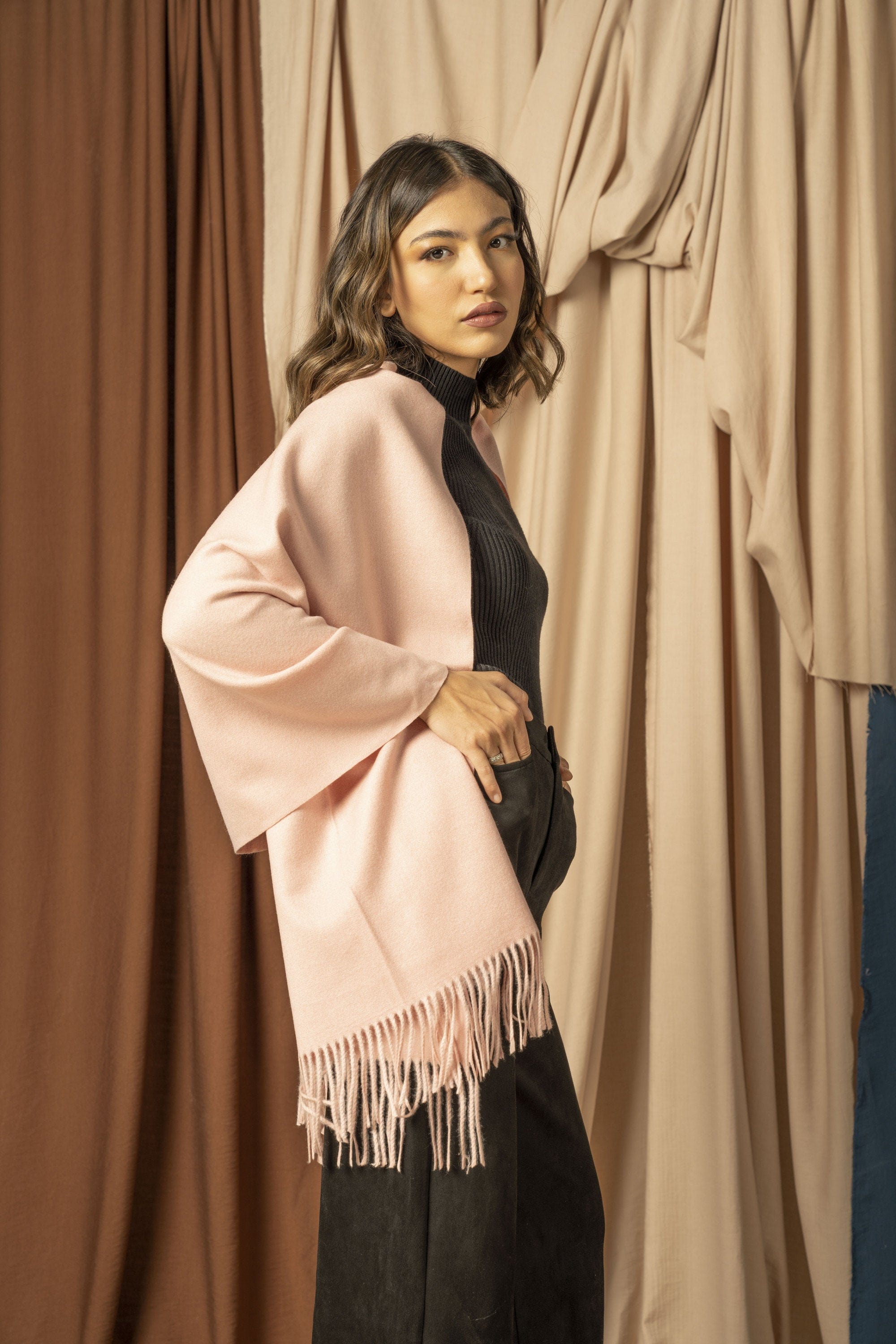 نتشي شال شتوي نسائي طويل