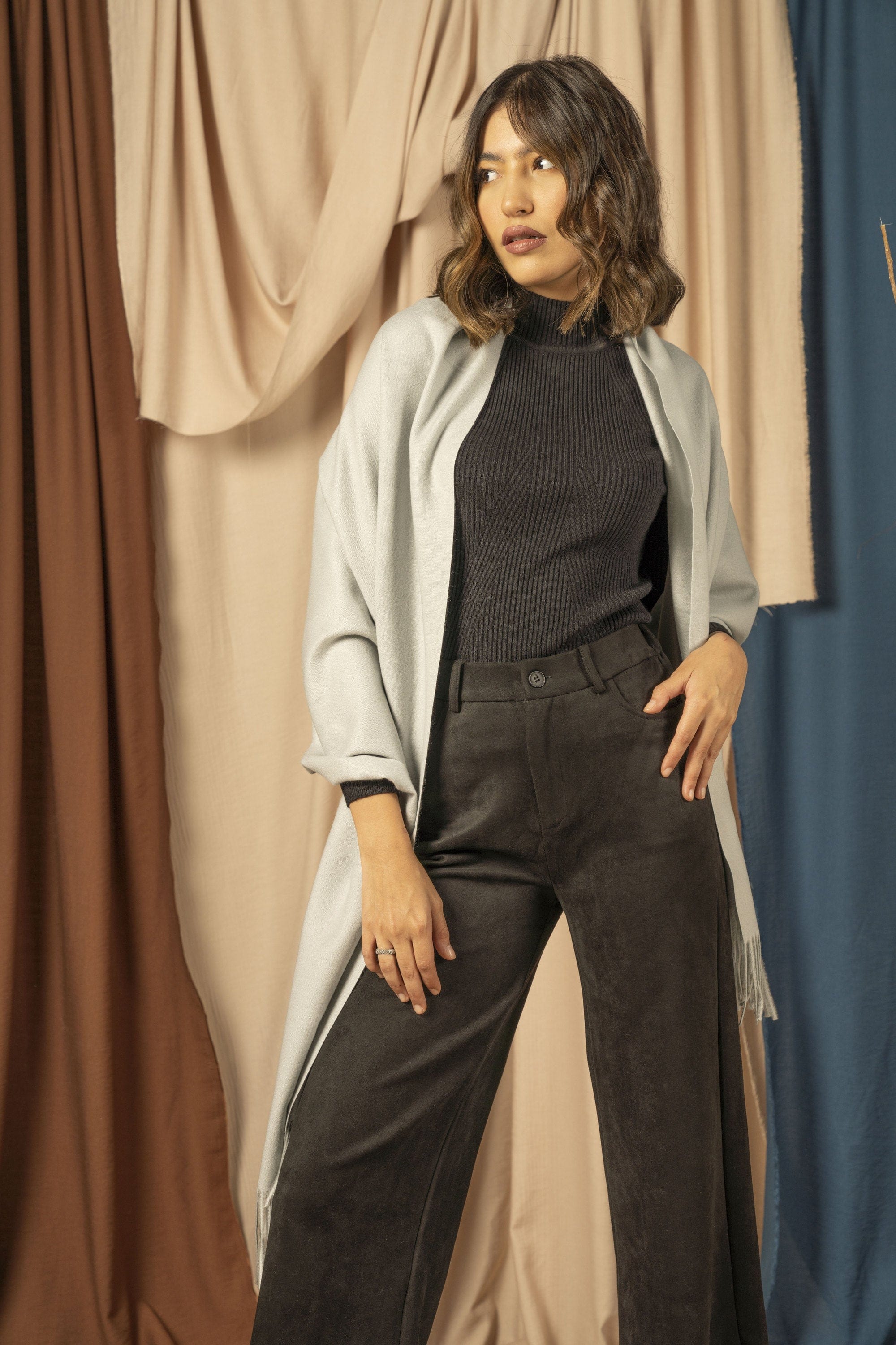 نتشي شال شتوي نسائي طويل