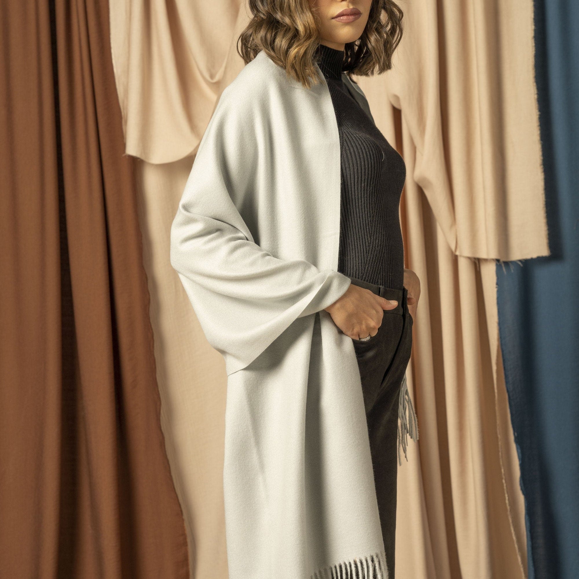 نتشي شال شتوي نسائي طويل