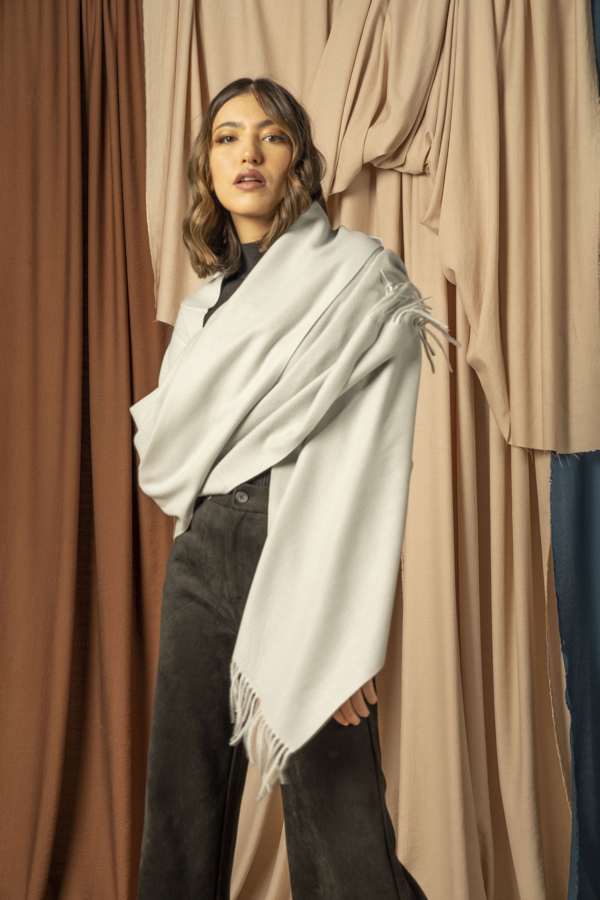 نتشي شال شتوي نسائي طويل