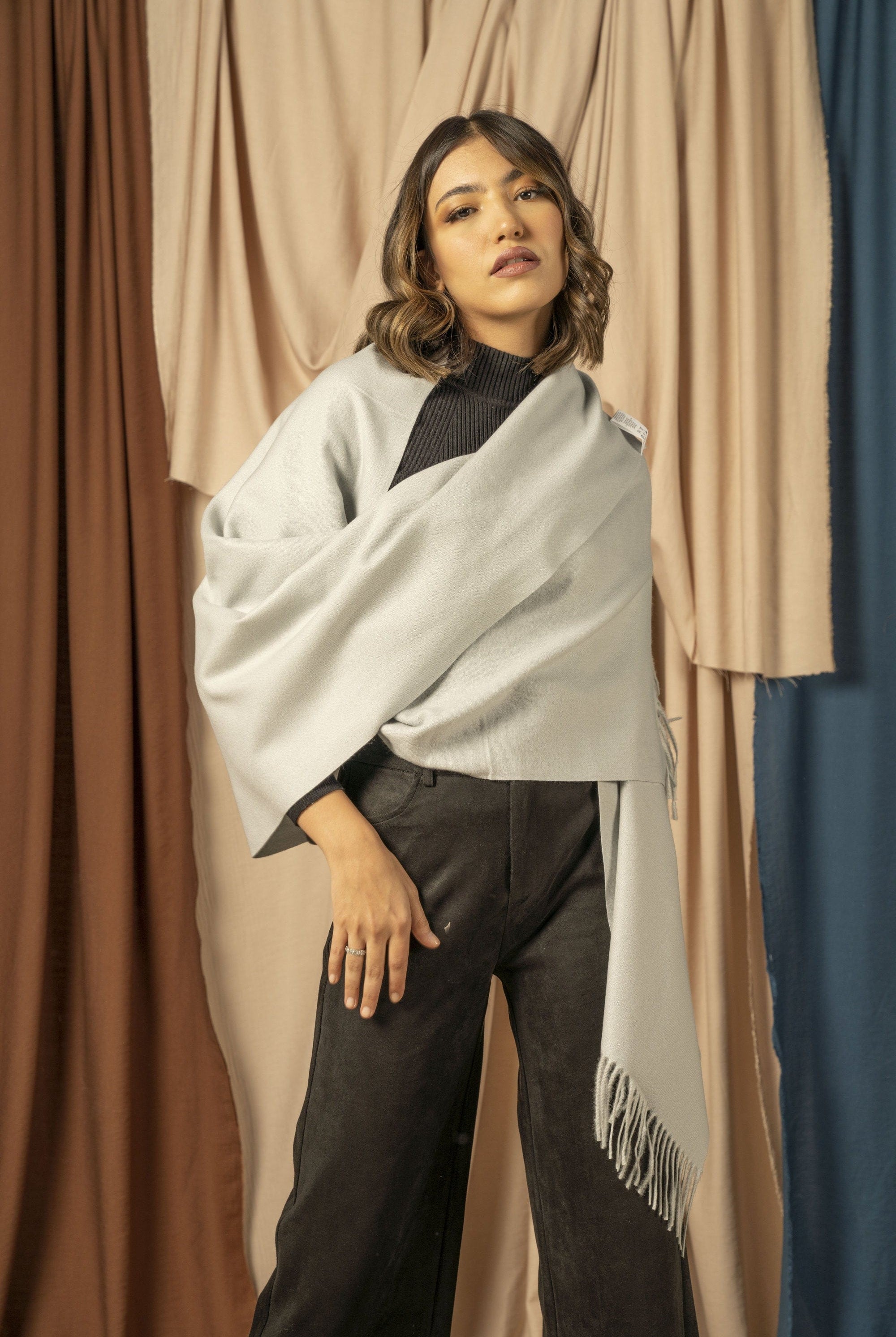 نتشي شال شتوي نسائي طويل