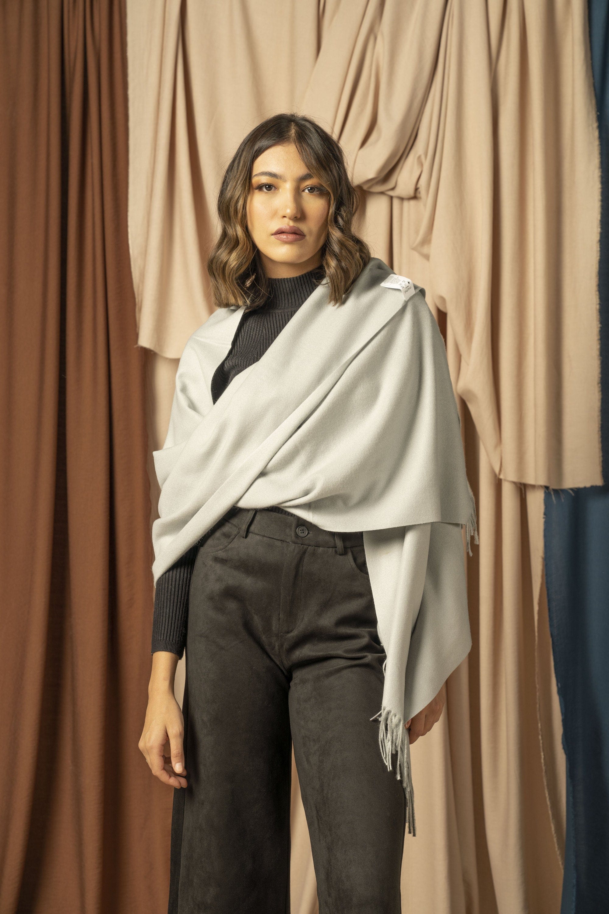 نتشي شال شتوي نسائي طويل