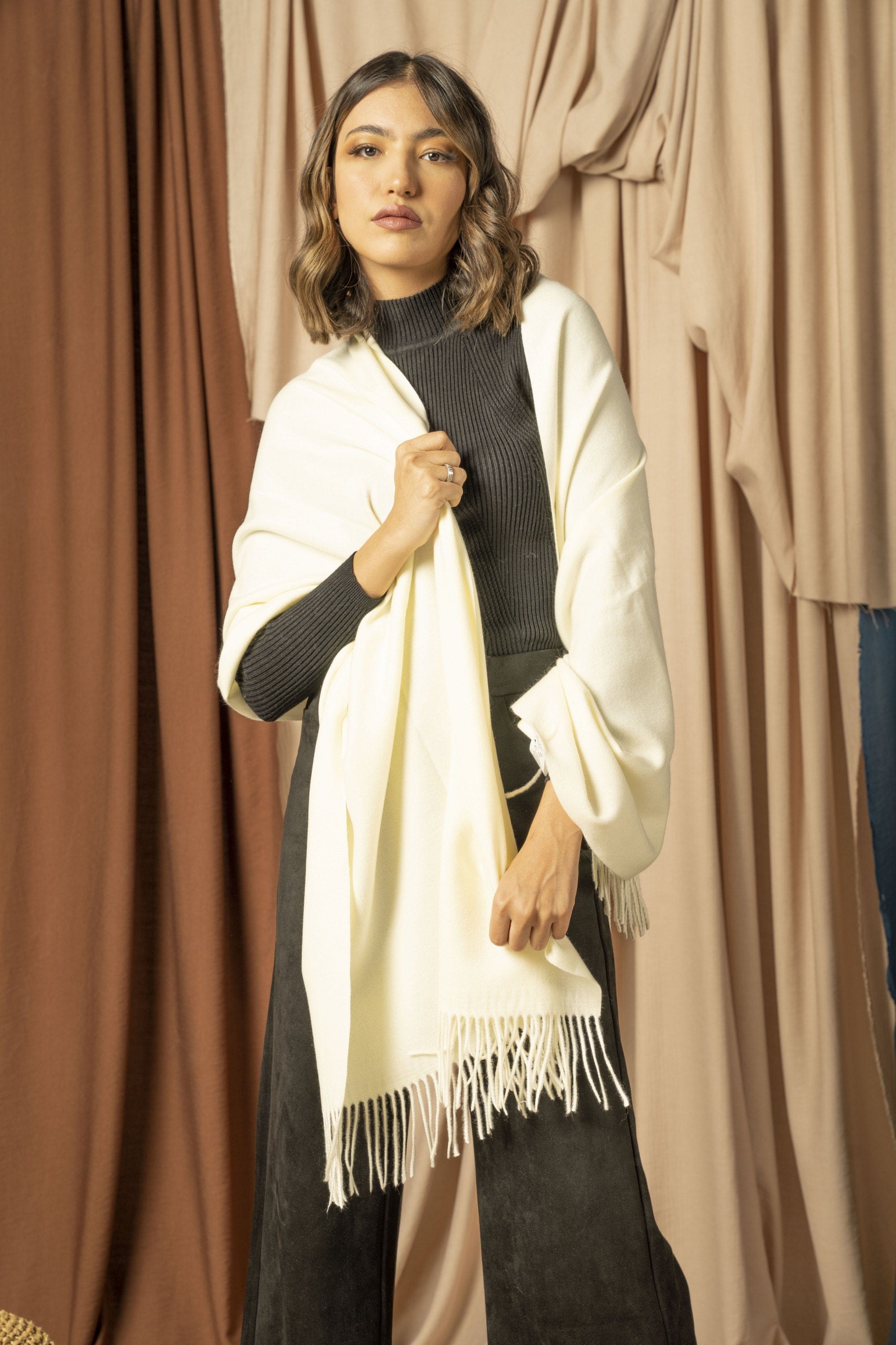 نتشي شال شتوي نسائي طويل