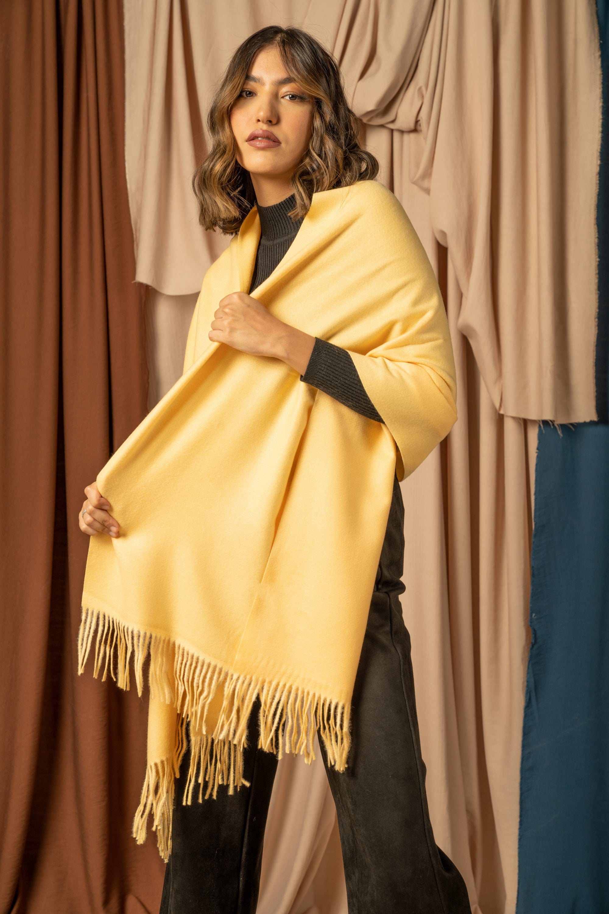 نتشي شال شتوي نسائي طويل