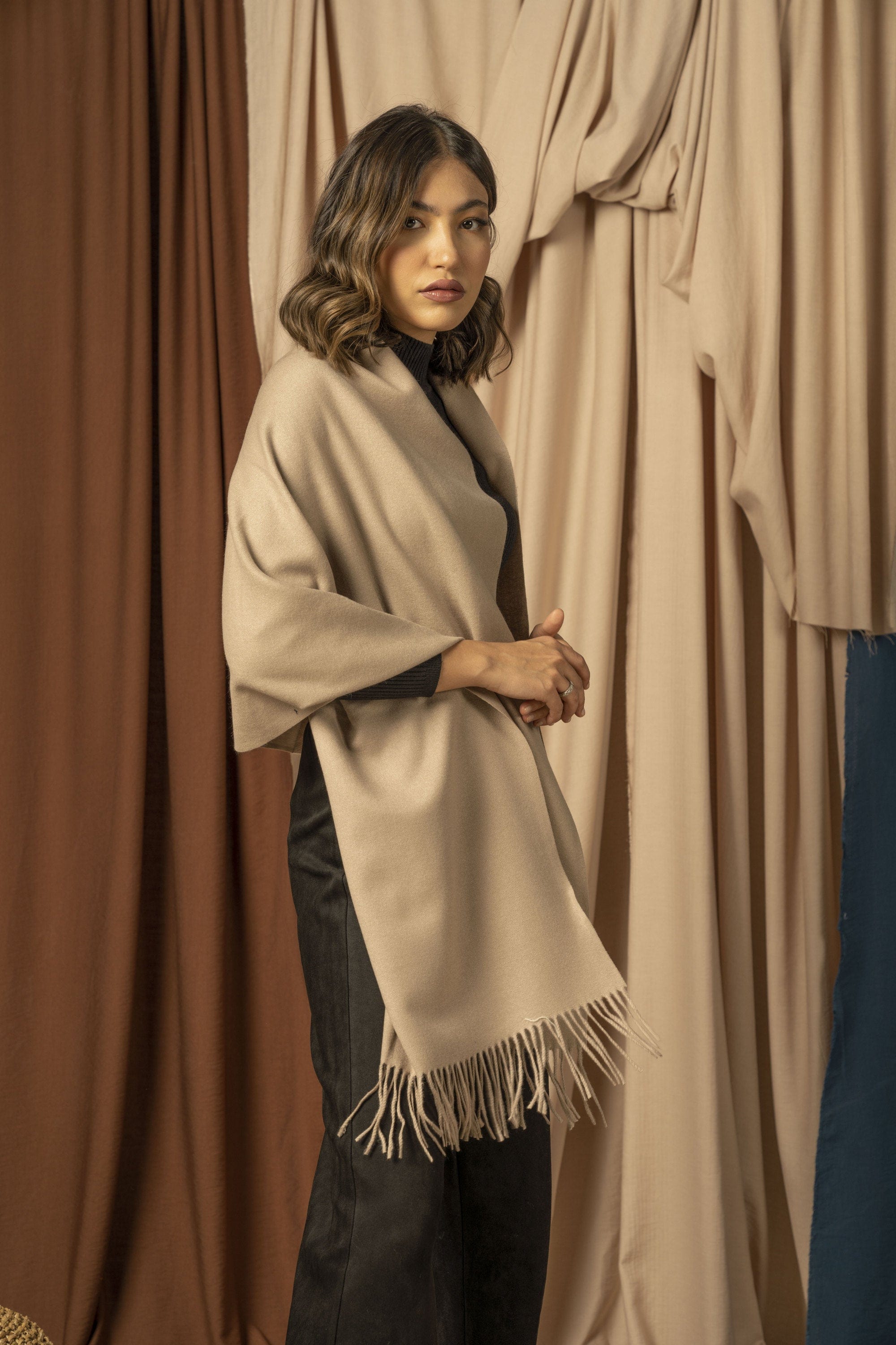 نتشي شال شتوي نسائي طويل