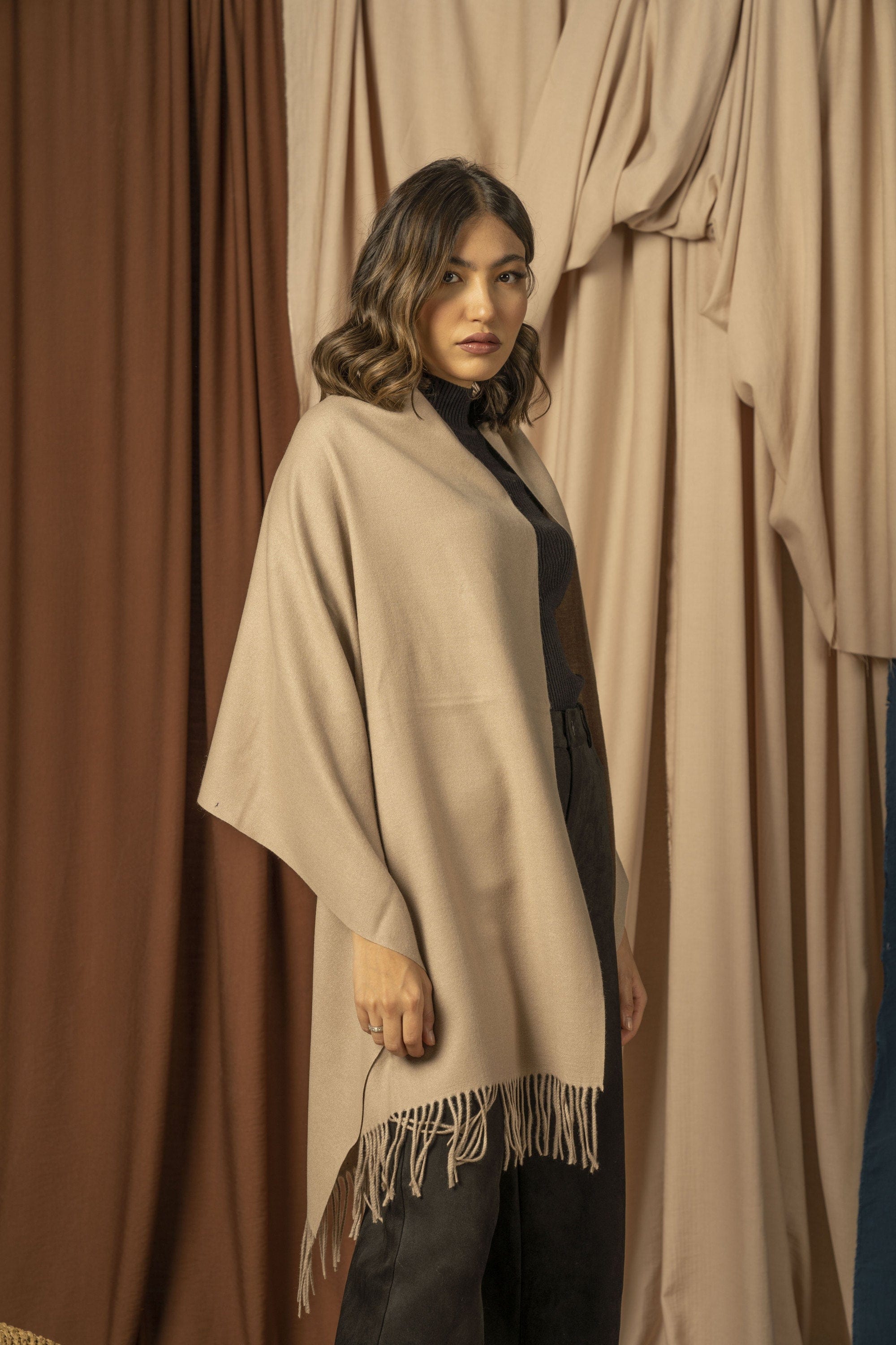 نتشي شال شتوي نسائي طويل