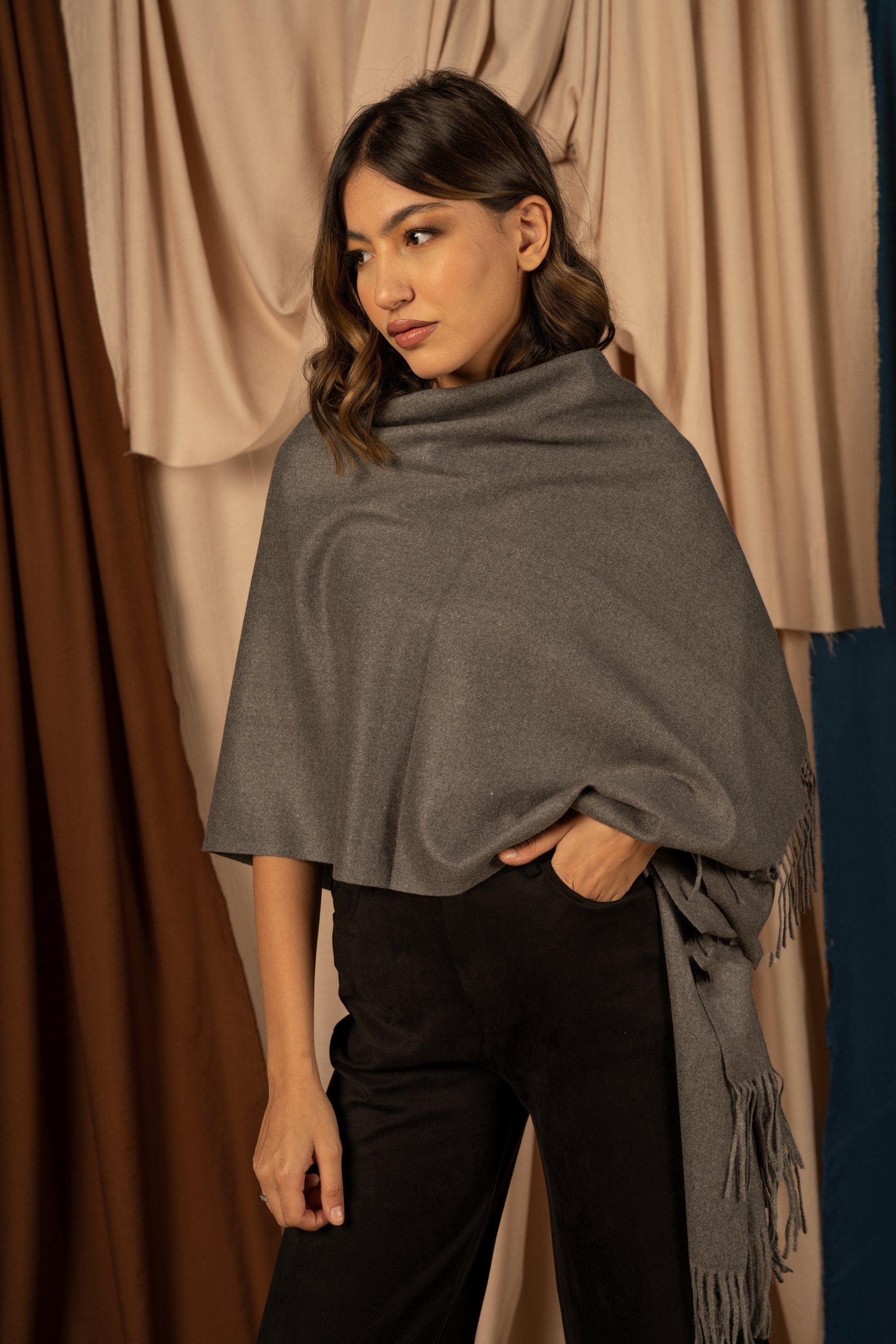 نتشي شال شتوي نسائي طويل