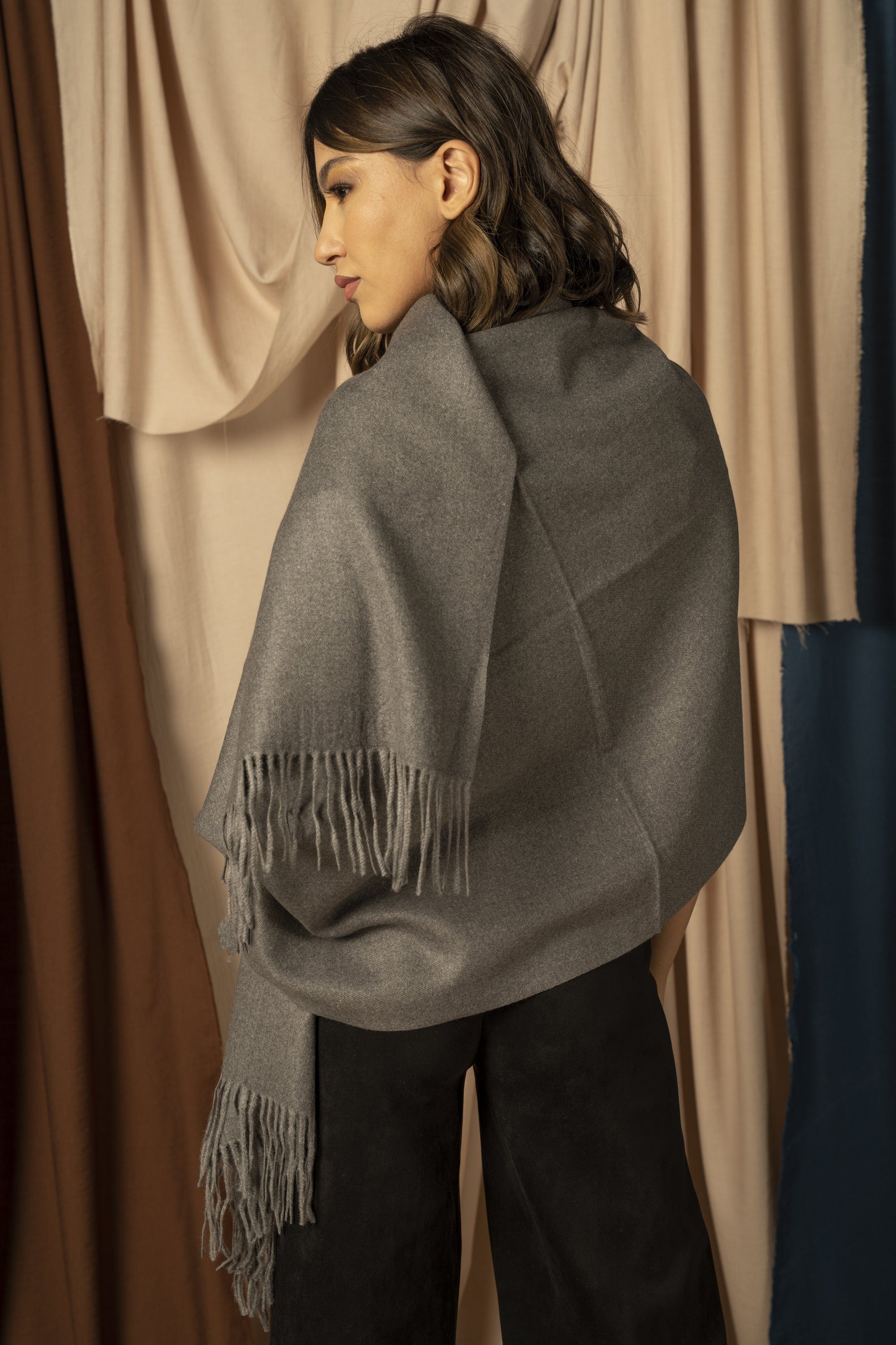 نتشي شال شتوي نسائي طويل