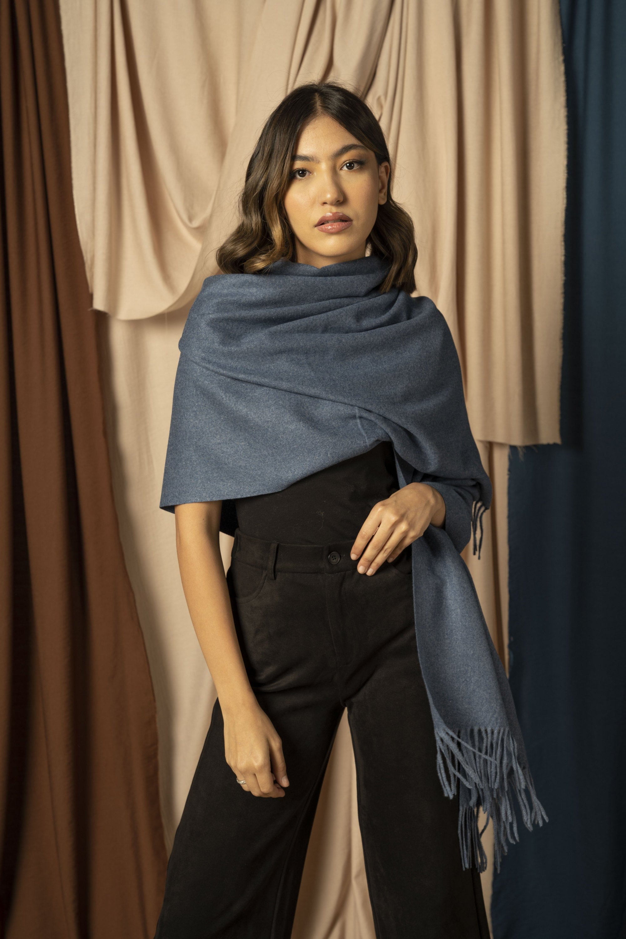 نتشي شال شتوي نسائي طويل