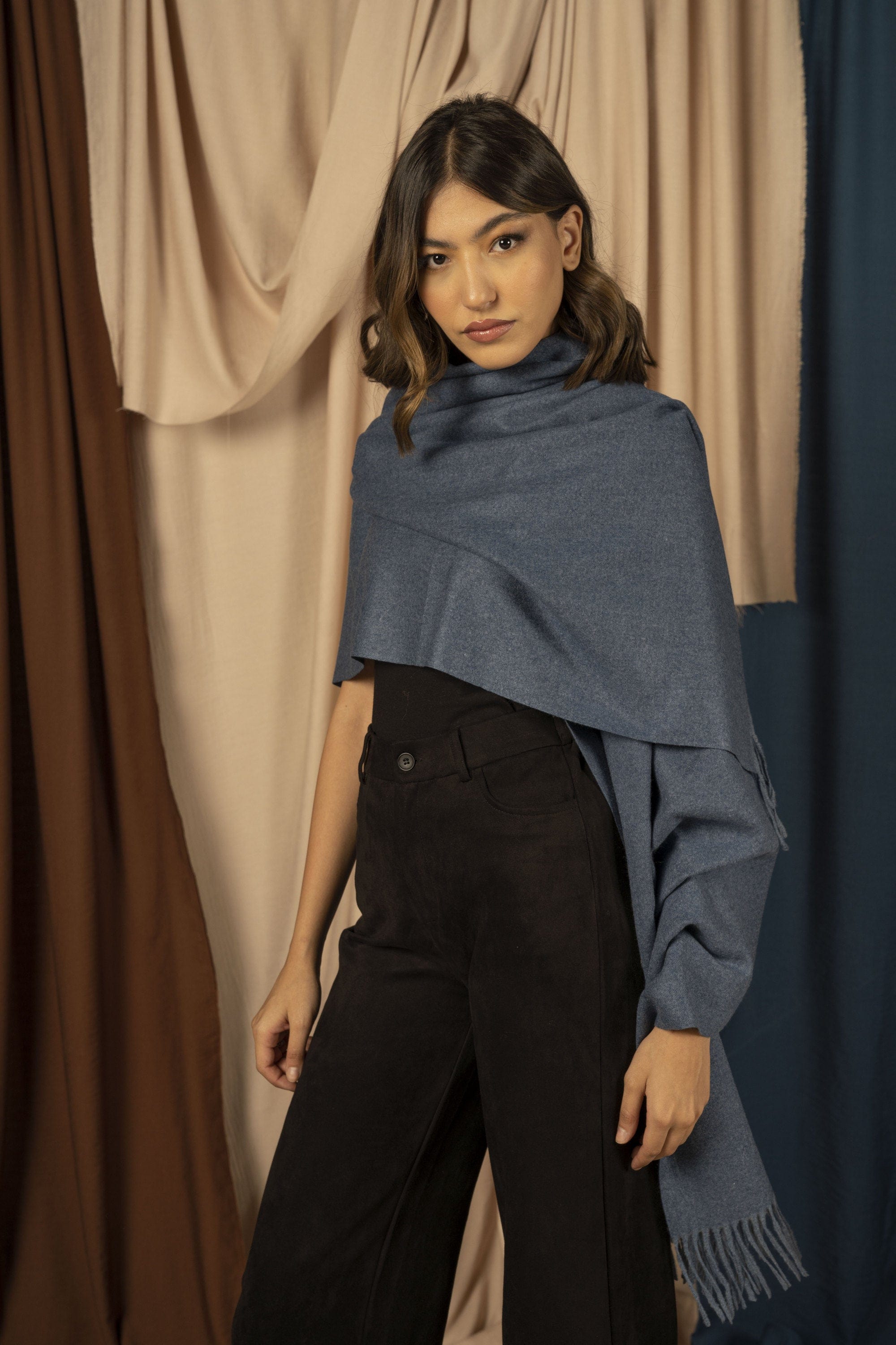 نتشي شال شتوي نسائي طويل