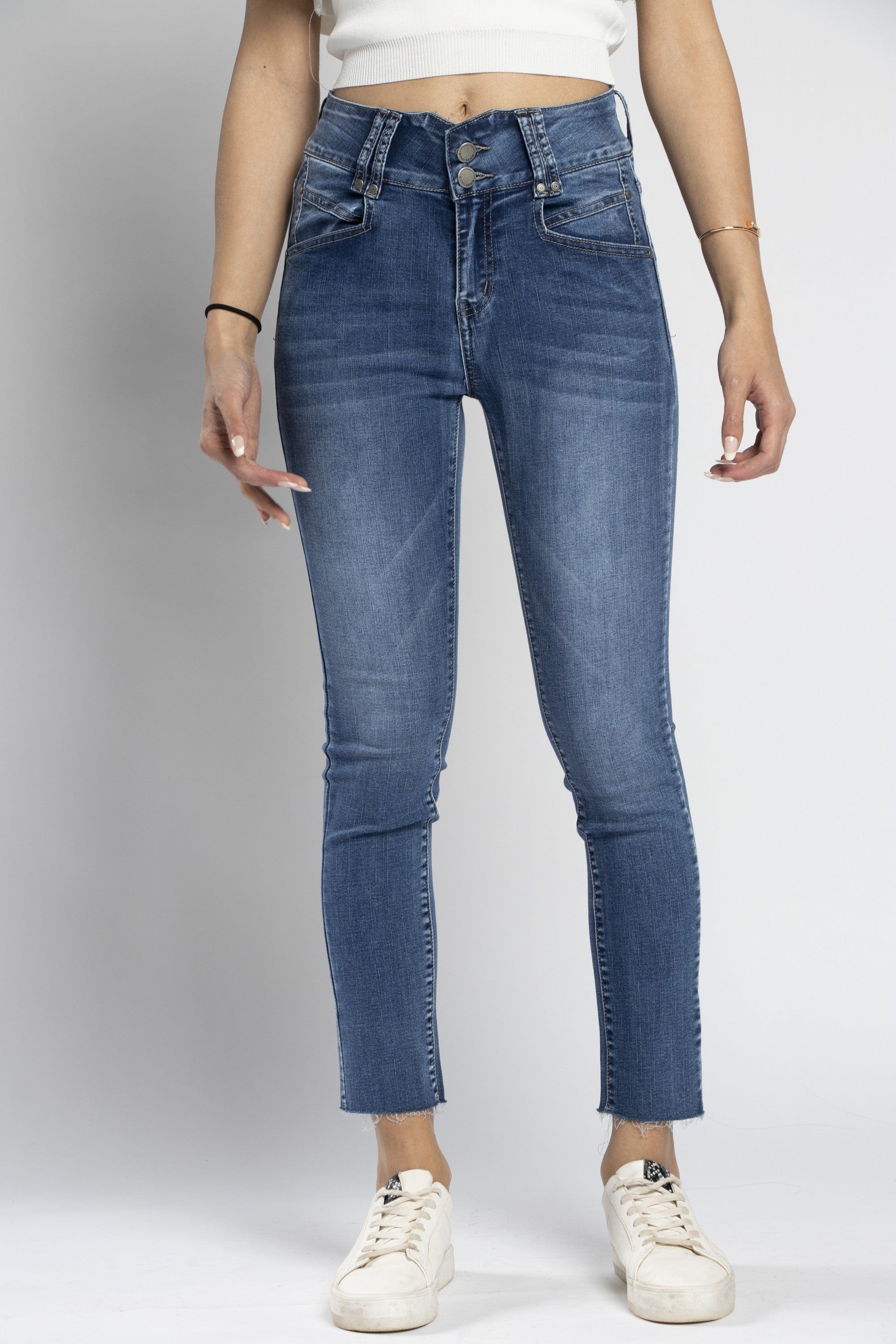 نتشي بنطلون سادة سكيني طويل نسائي