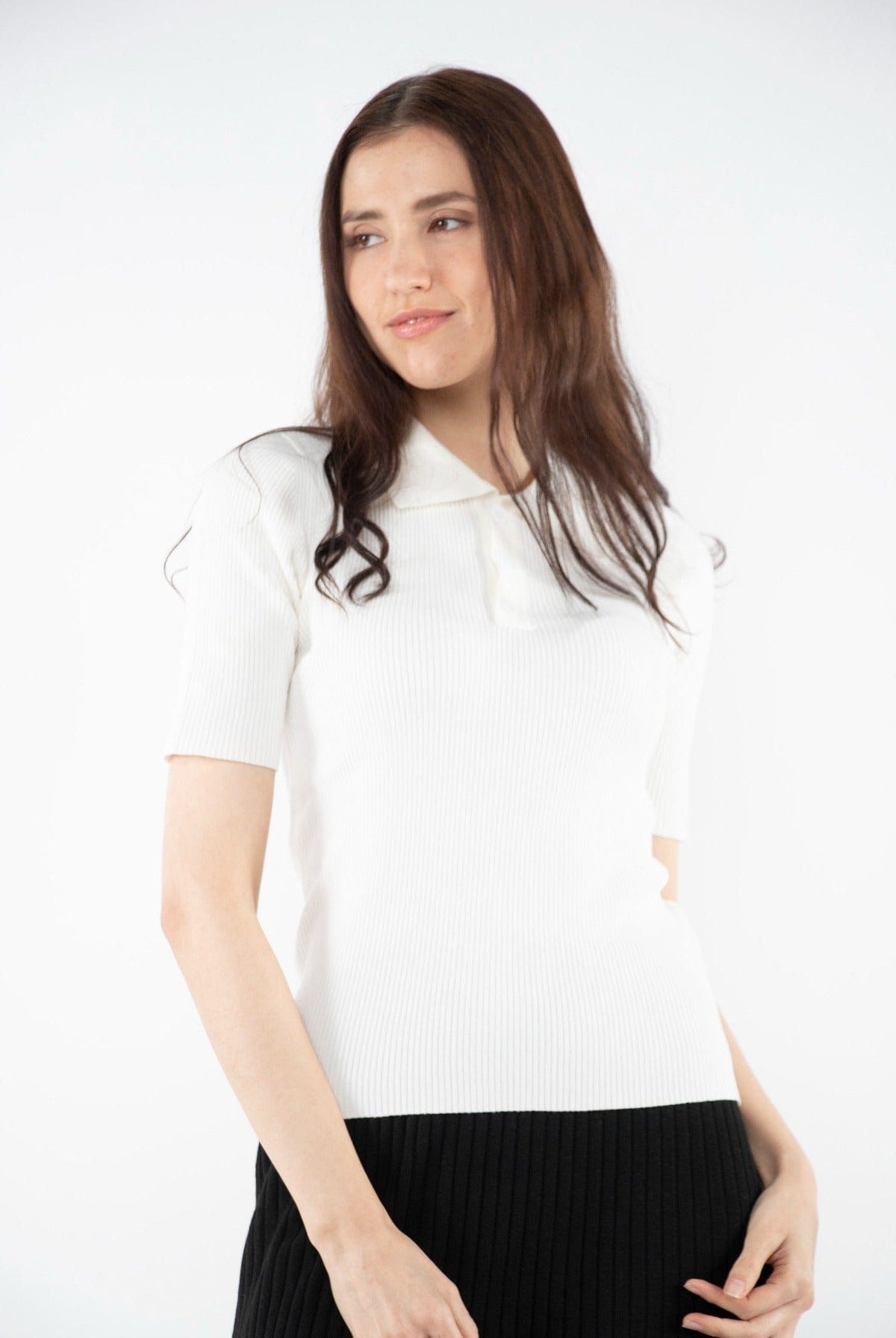 نتشي بلوزة قطن سادة نسائية نص كم