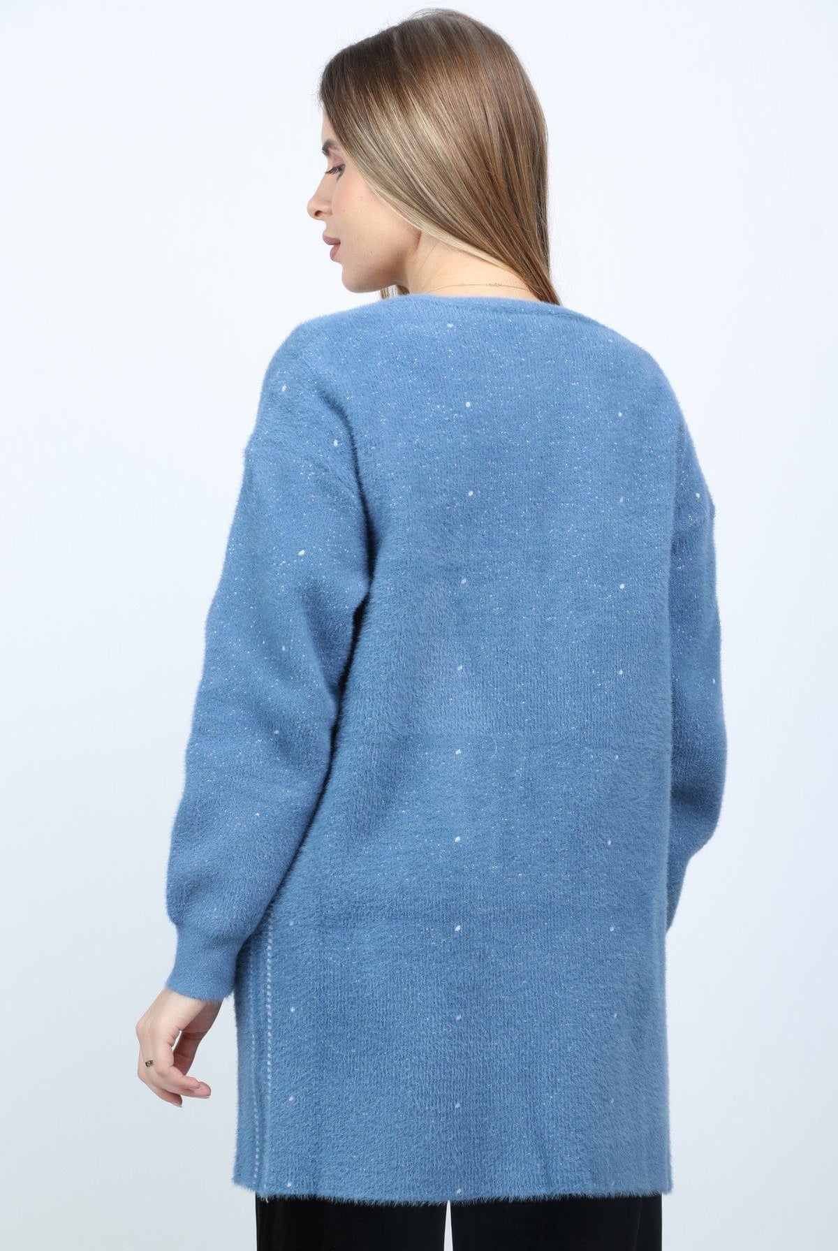 نتشي كارديجان نسائي بأكمام طويلة بجيب أمامي