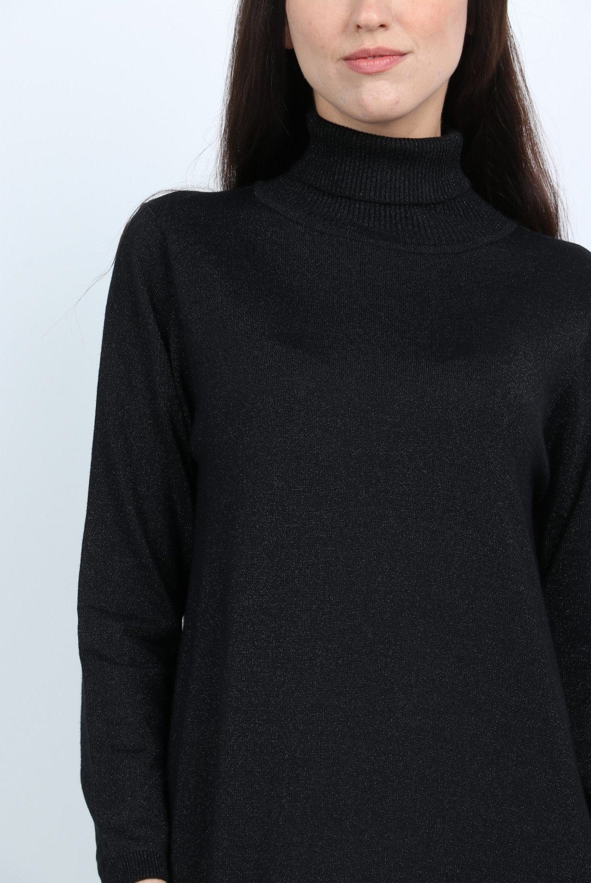 نتشي فستان ميدي صوف شتوي بأكمام طويلة