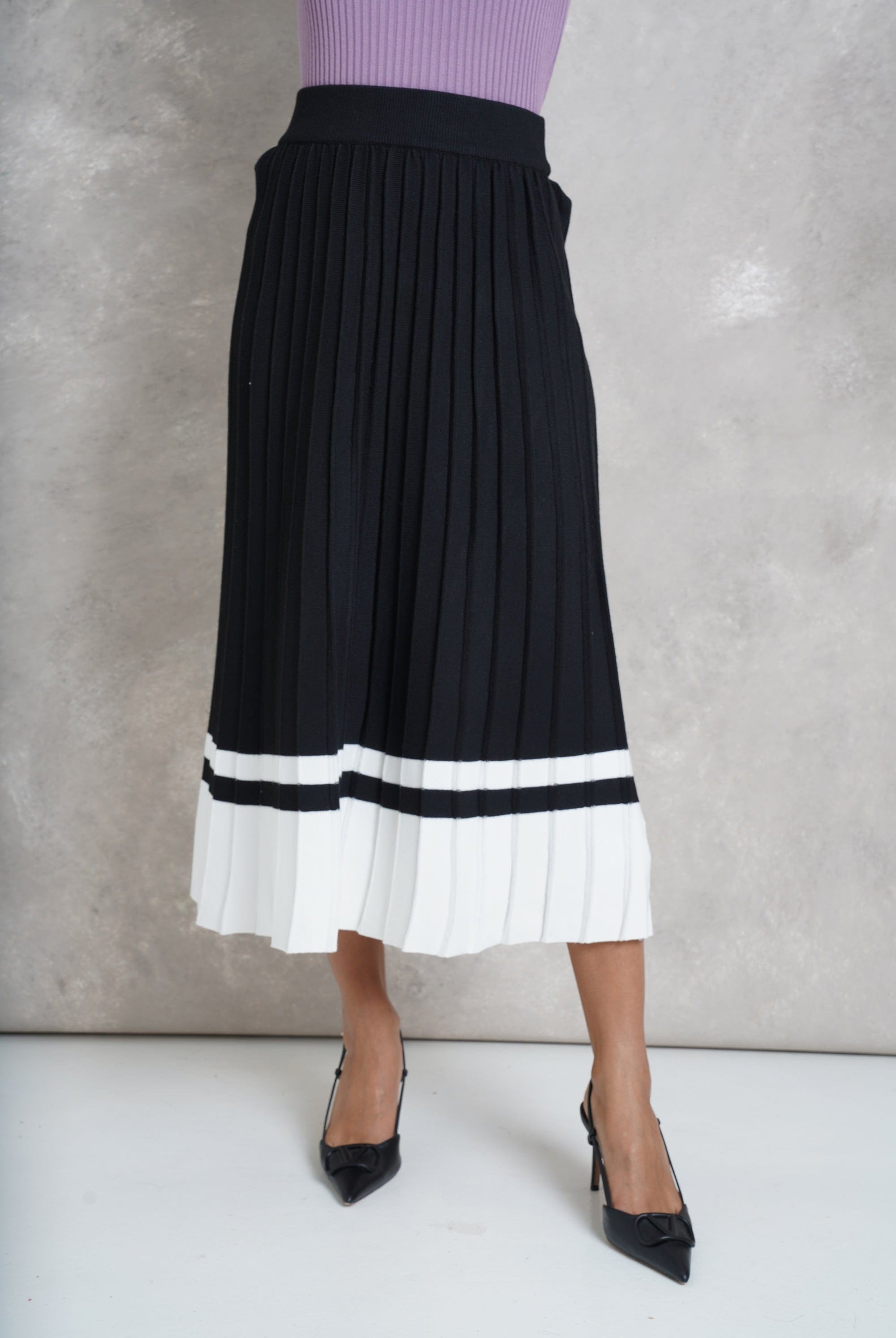 نتشي تنورة ميدي منسوجة بليسية