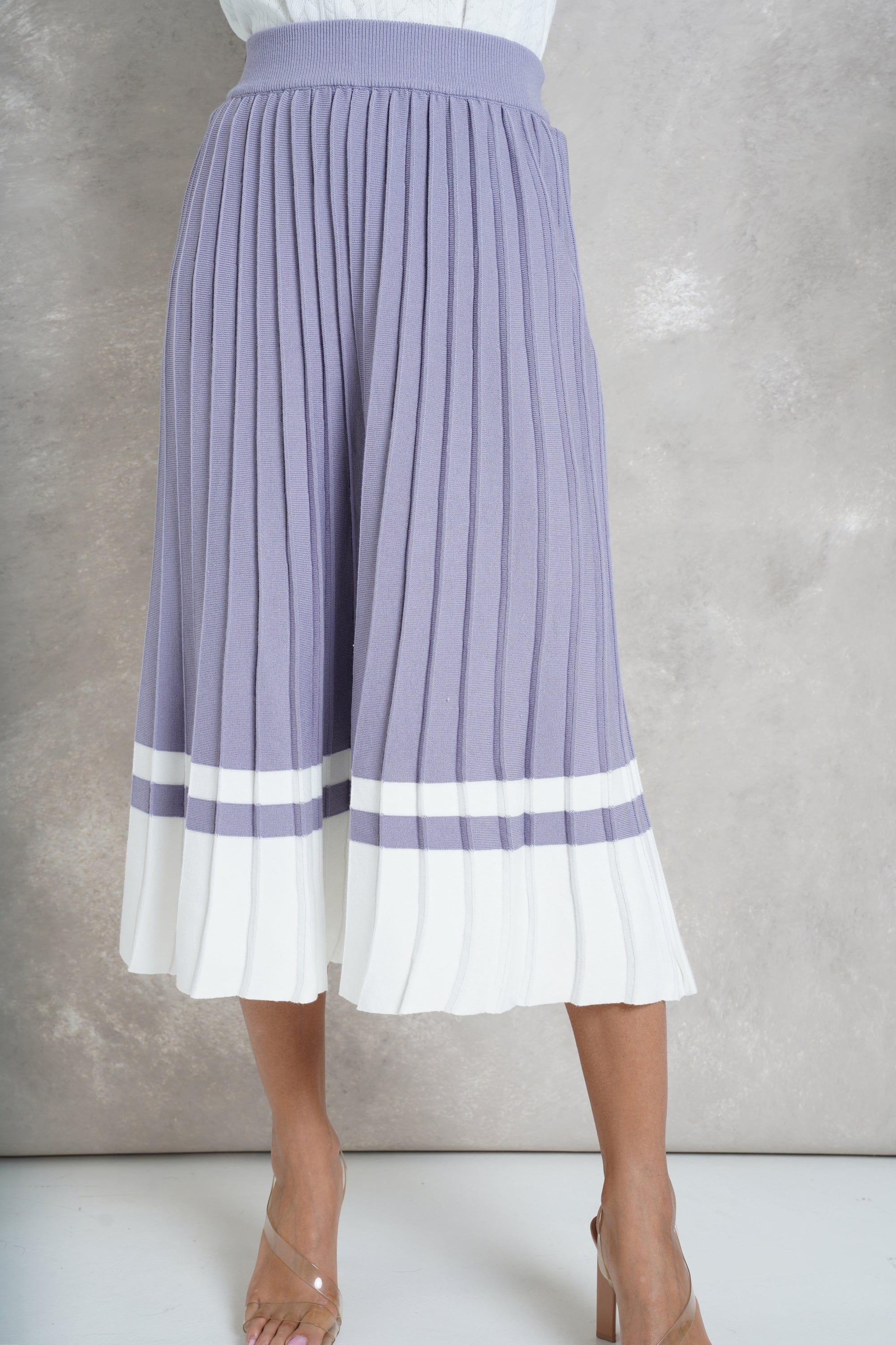 نتشي تنورة ميدي منسوجة بليسية