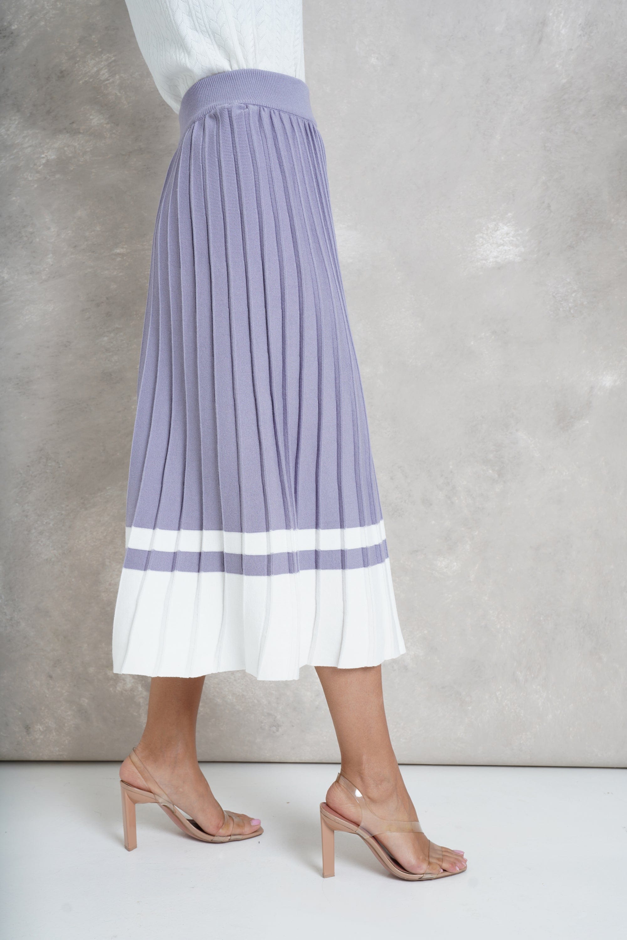 نتشي تنورة ميدي منسوجة بليسية