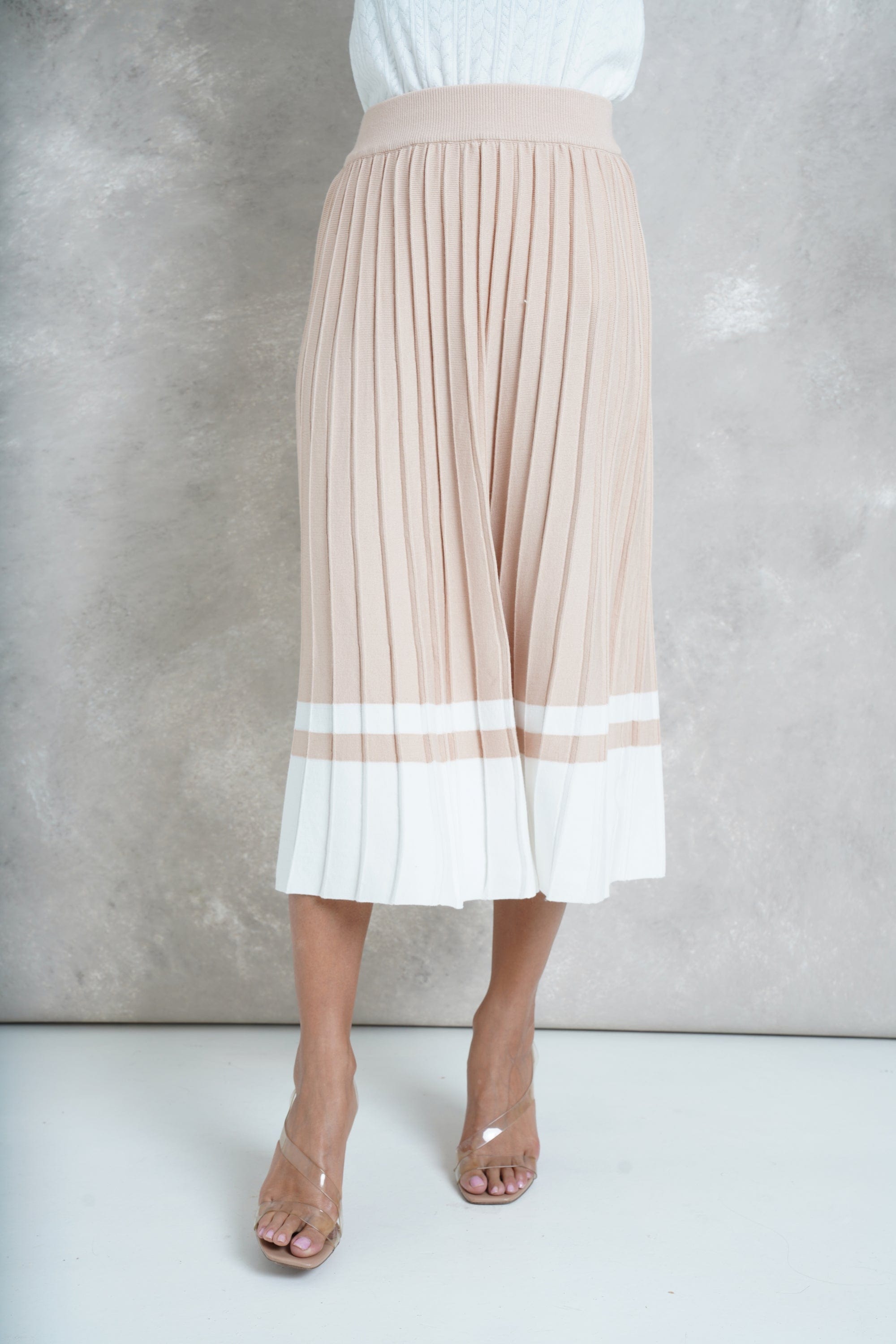 نتشي تنورة ميدي منسوجة بليسية