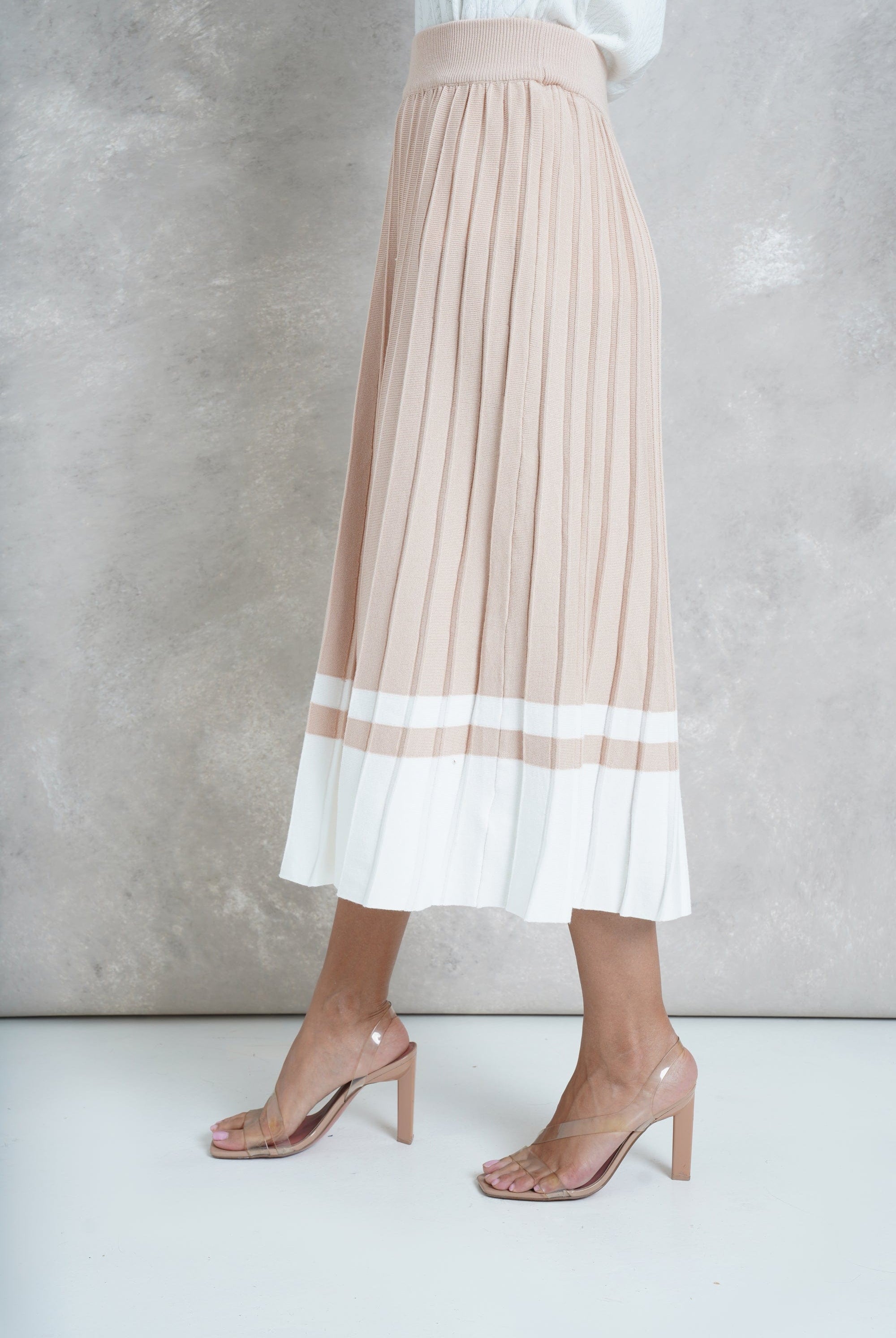 نتشي تنورة ميدي منسوجة بليسية