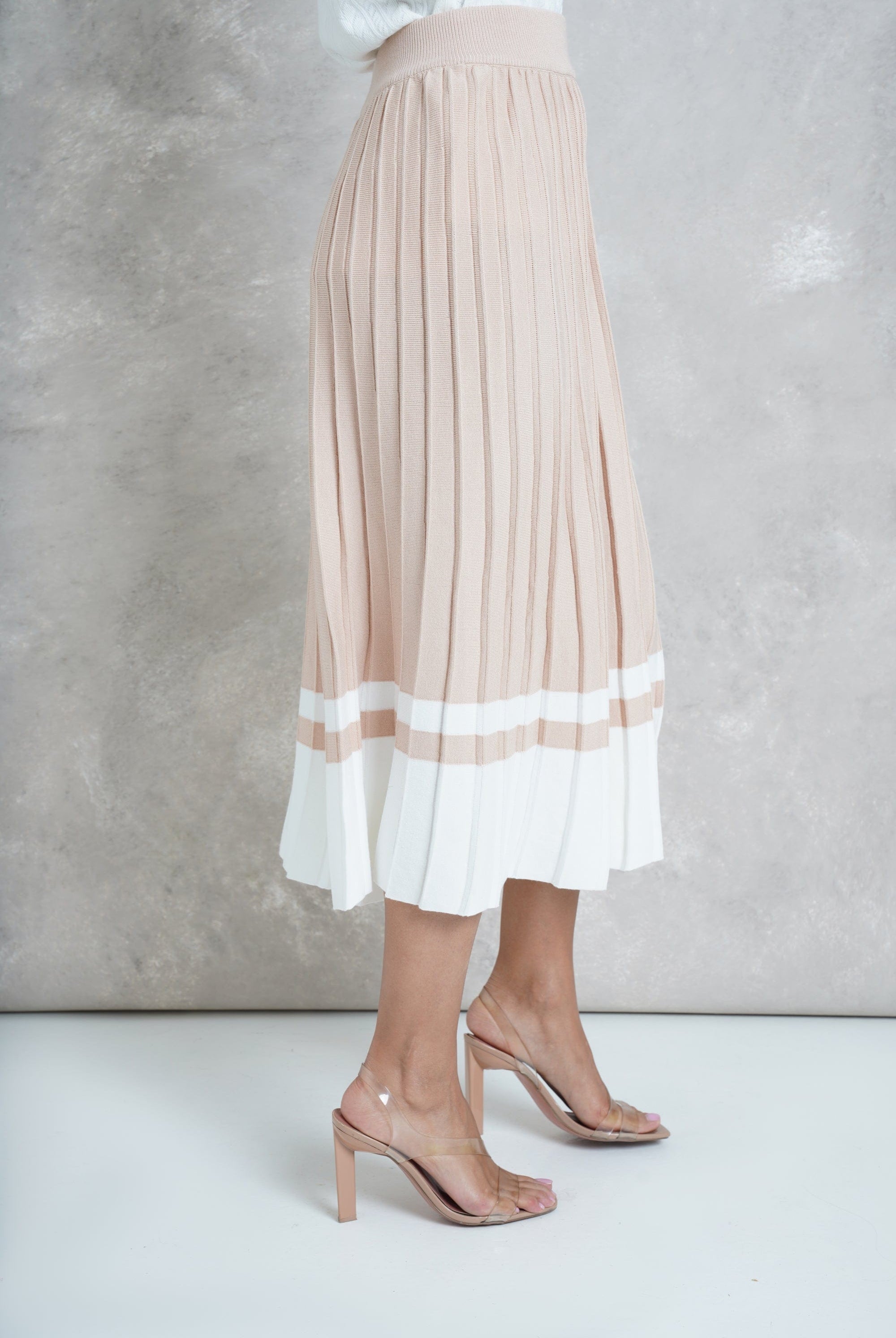 نتشي تنورة ميدي منسوجة بليسية