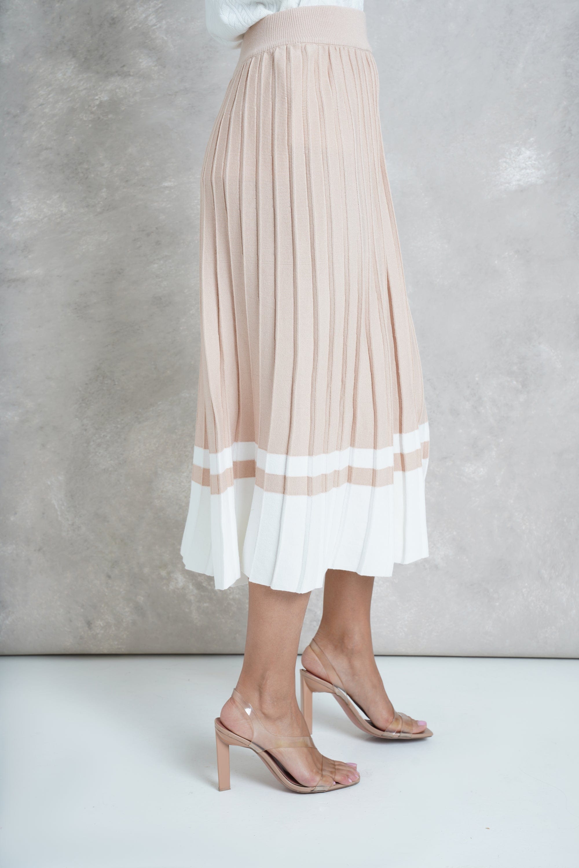 نتشي تنورة ميدي منسوجة بليسية