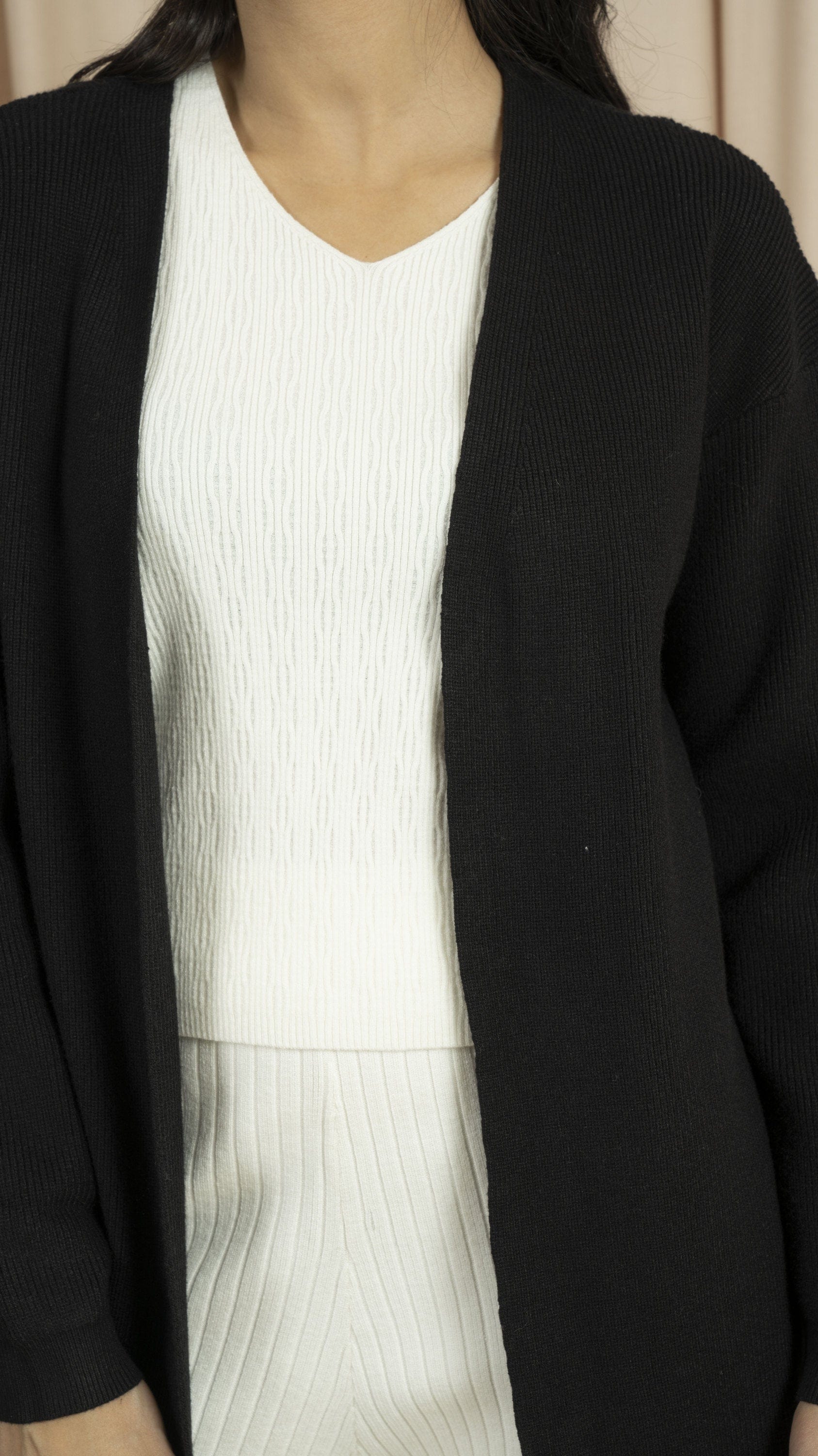 نتشي جاكيت طويل نسائي منسوج