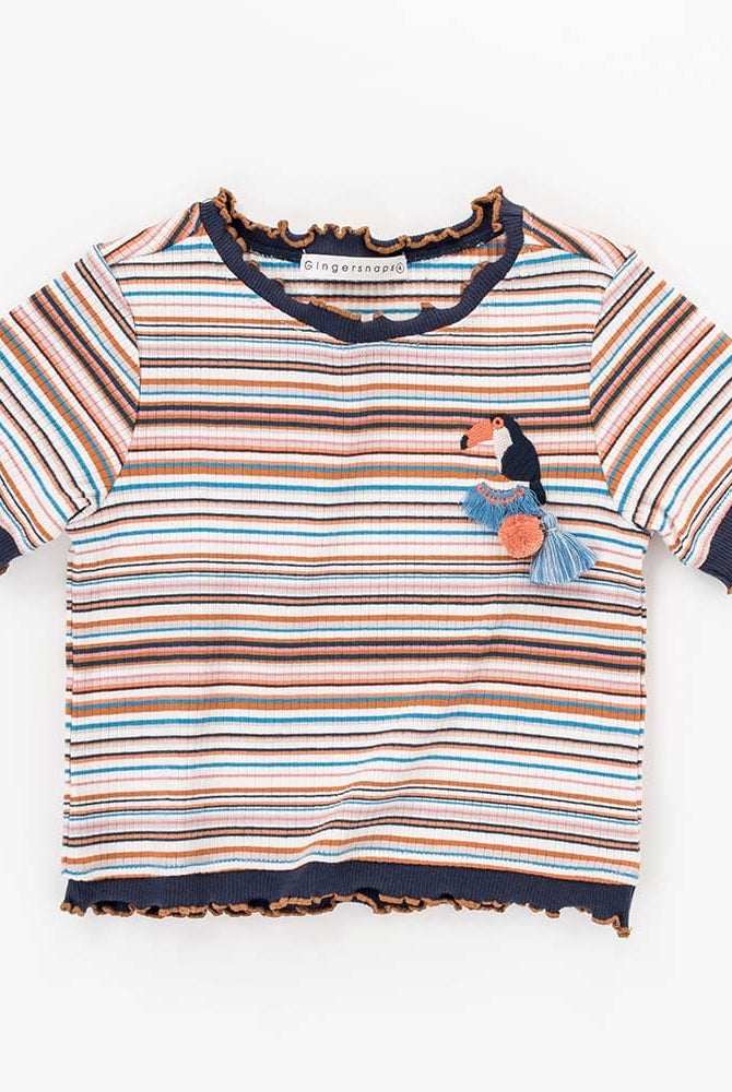 جينجرسنابس بلوزة منقطة بأزرار أمامية بناتي متعدد الألوان