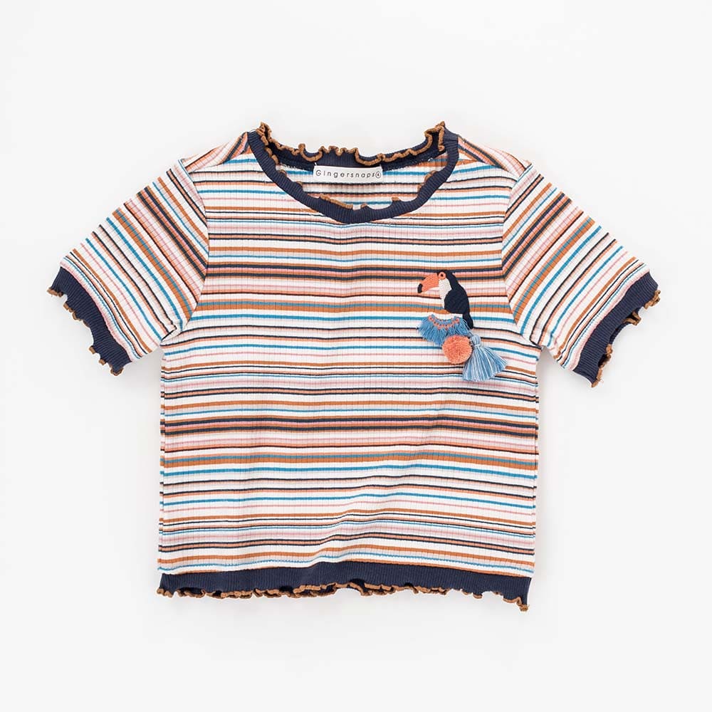 جينجرسنابس بلوزة منقطة بأزرار أمامية بناتي متعدد الألوان