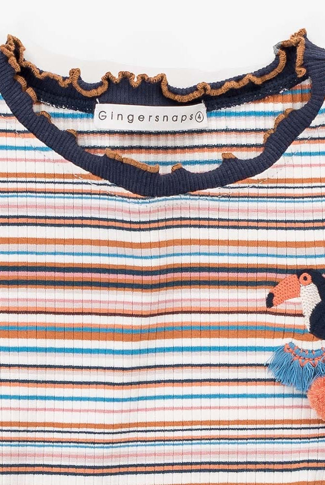 جينجرسنابس بلوزة منقطة بأزرار أمامية بناتي متعدد الألوان