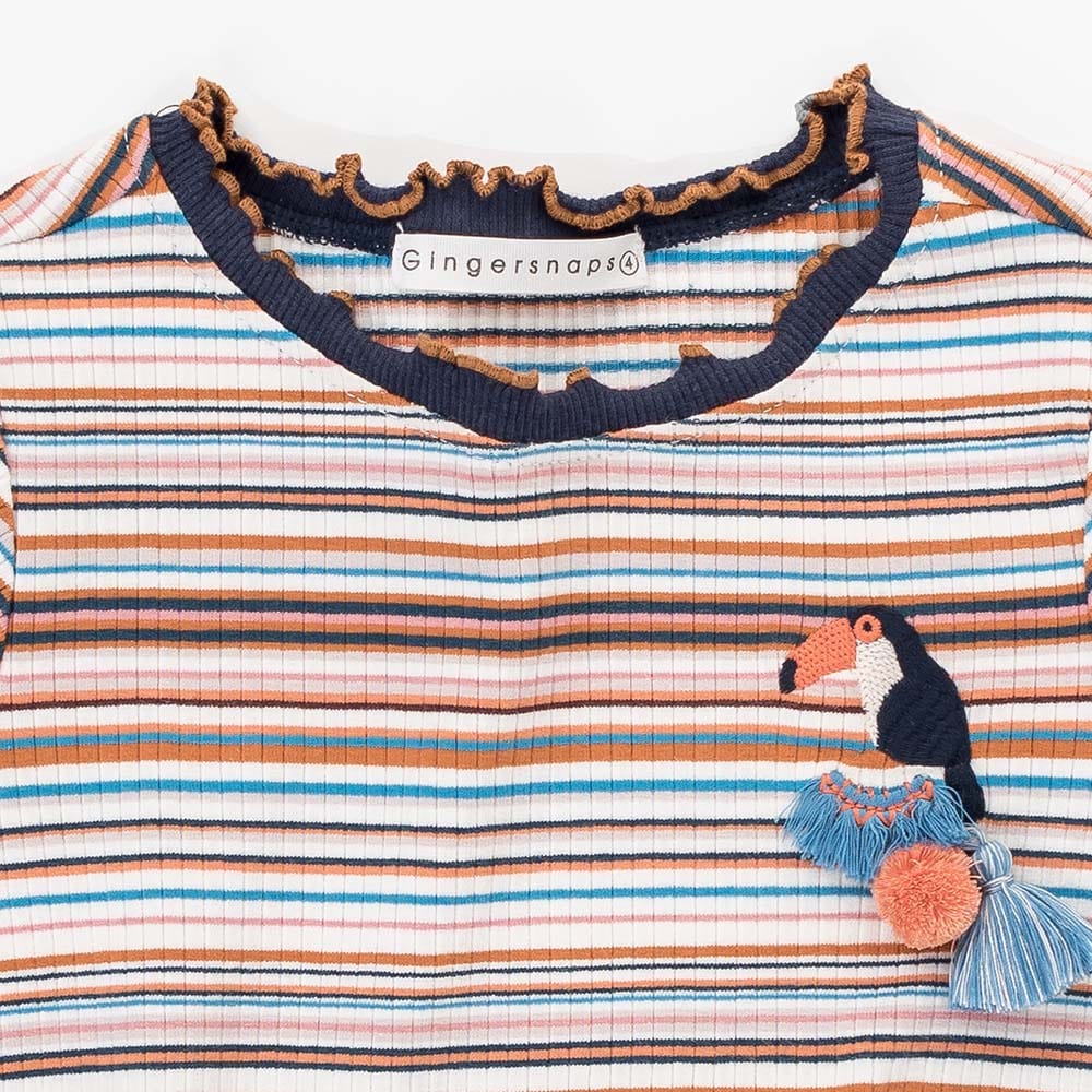 جينجرسنابس بلوزة منقطة بأزرار أمامية بناتي متعدد الألوان