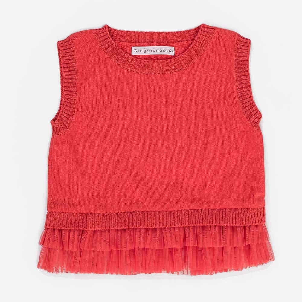 جينجرسنابس بلوزة بناتي سادة مكشكش من أسفل الغرينادين