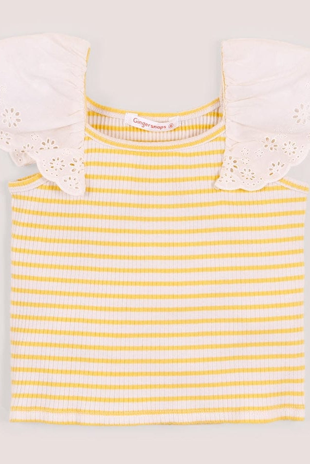 جينجرسنابس بلوزة بأزرار أمامية كم قصير بف بنقشة مشجرة بناتي ذري