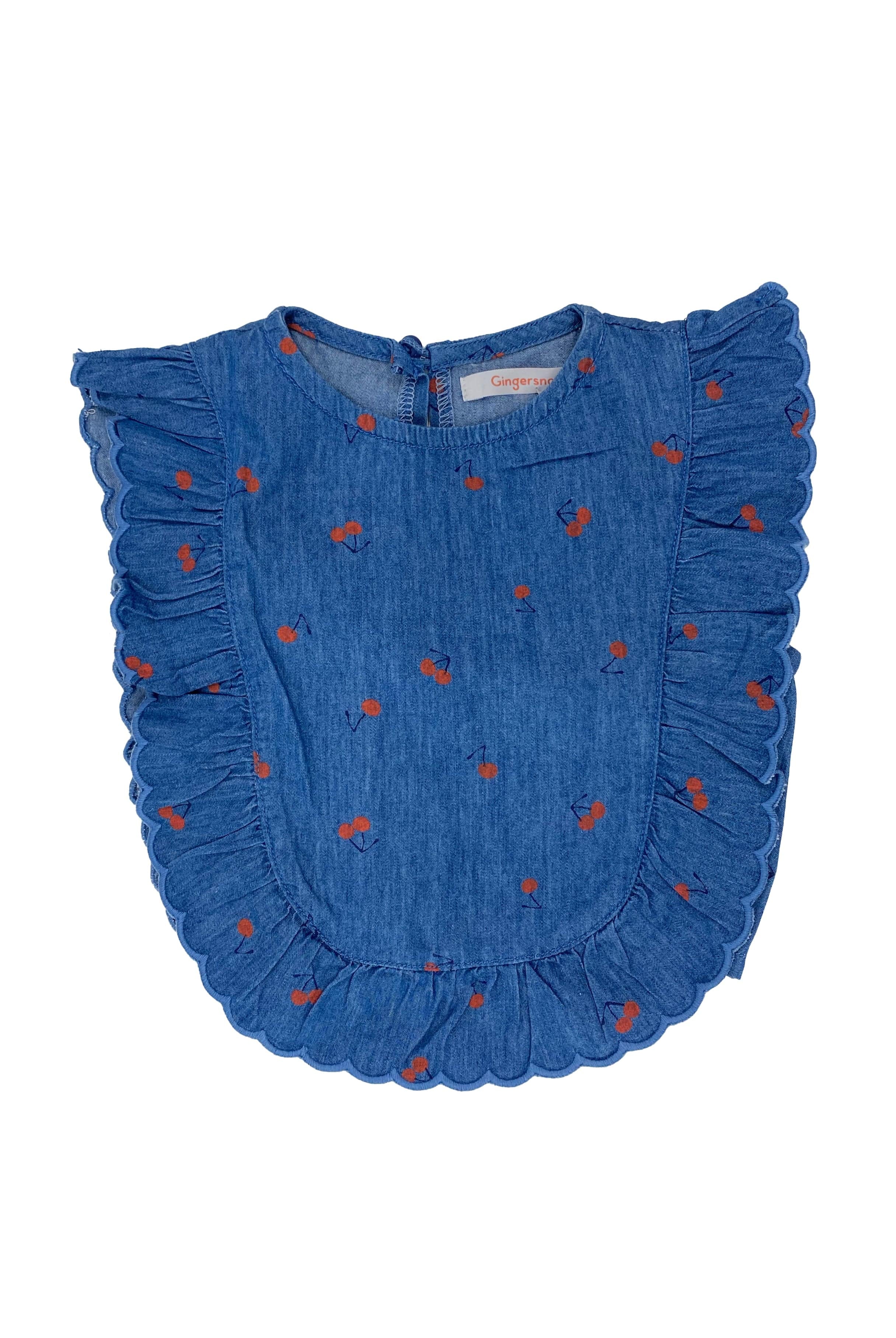 جينجرسنابس بلوزة بناتي جينز مطرز أزرق خفيف