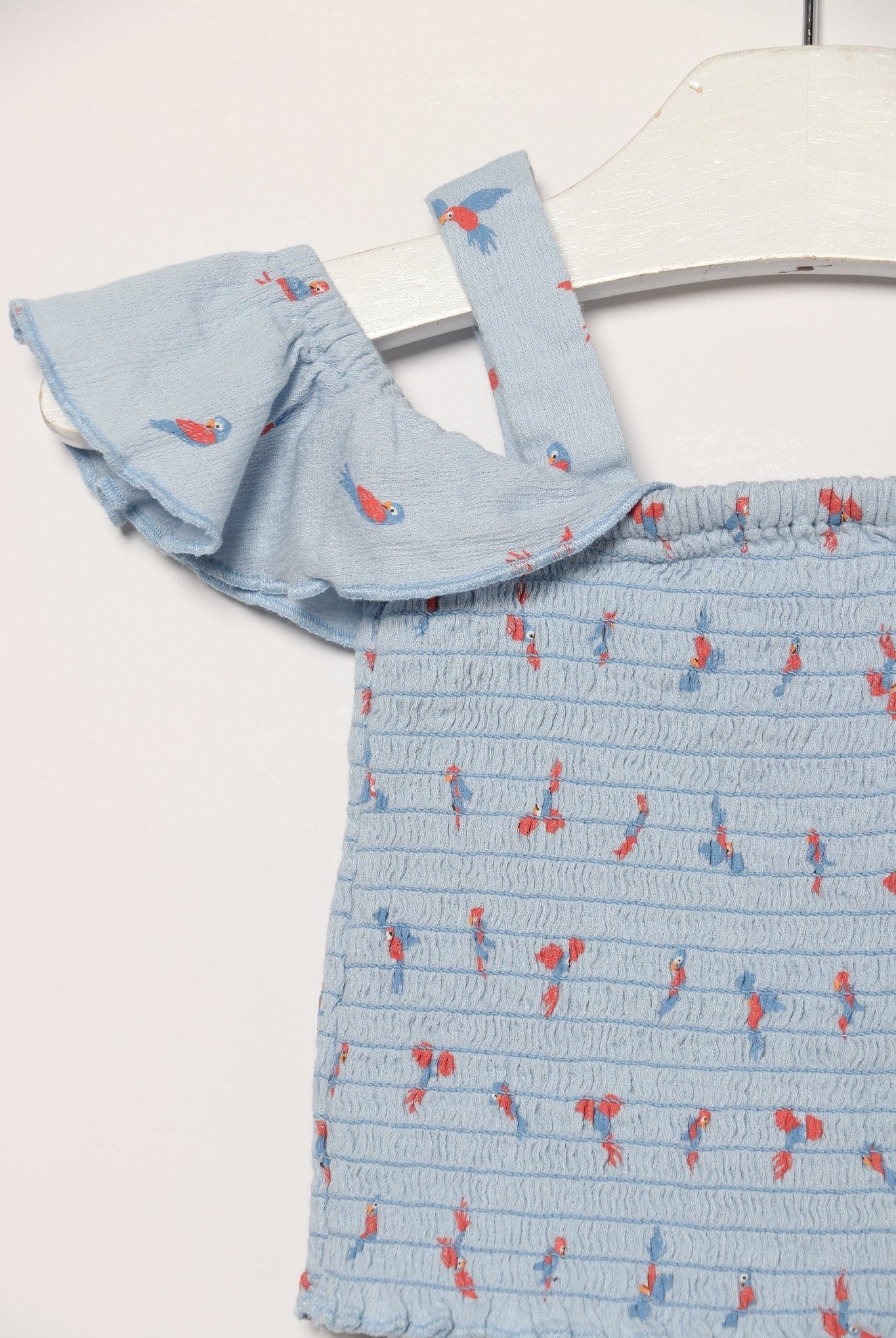 جينجرسنابس بلوزة أكام مخصر كم قصير بناتي أزرق/متعدد الألوان