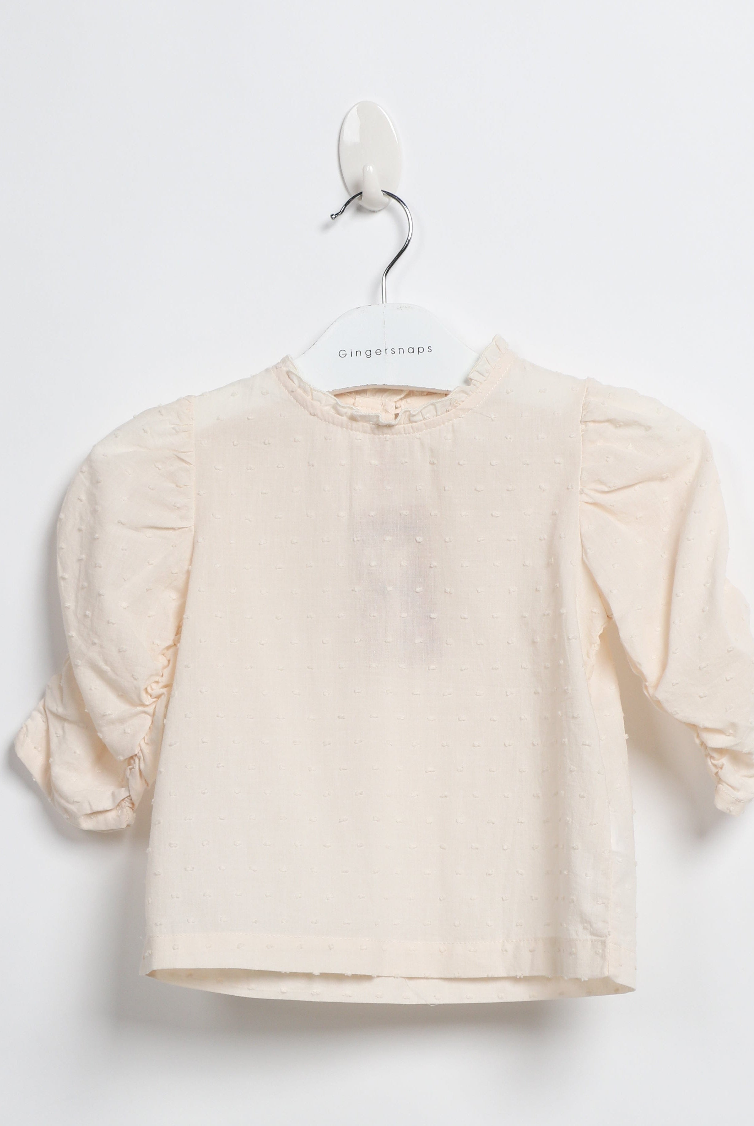 جينجرسنابس بلوزة بناتي سادة واسع أخضر رمادي